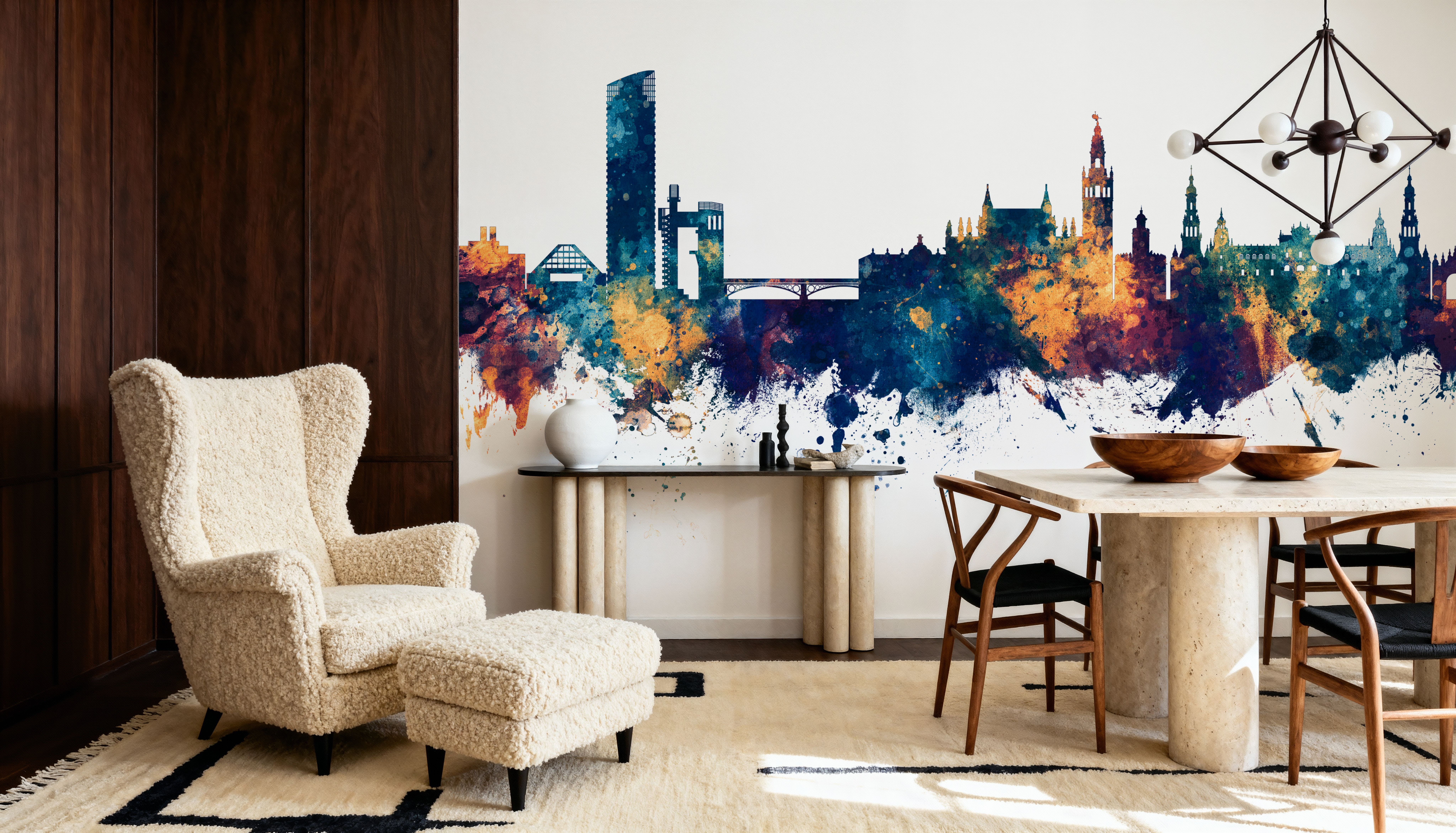 Sevilla Skyline Blue & Bronze
