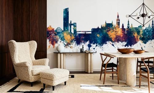 Sevilla Skyline Blue & Bronze