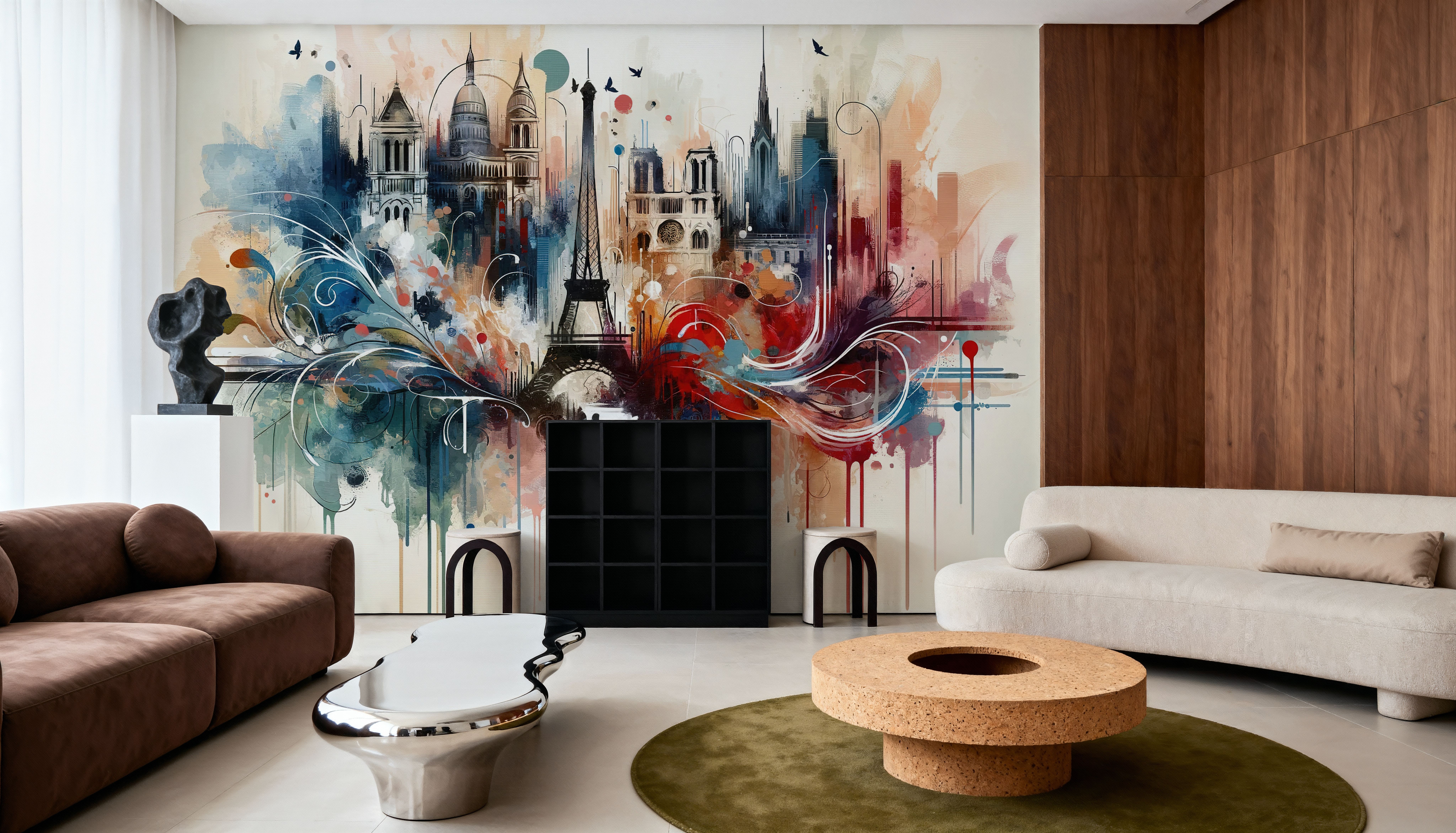 Watercolor Skyline Paris IV