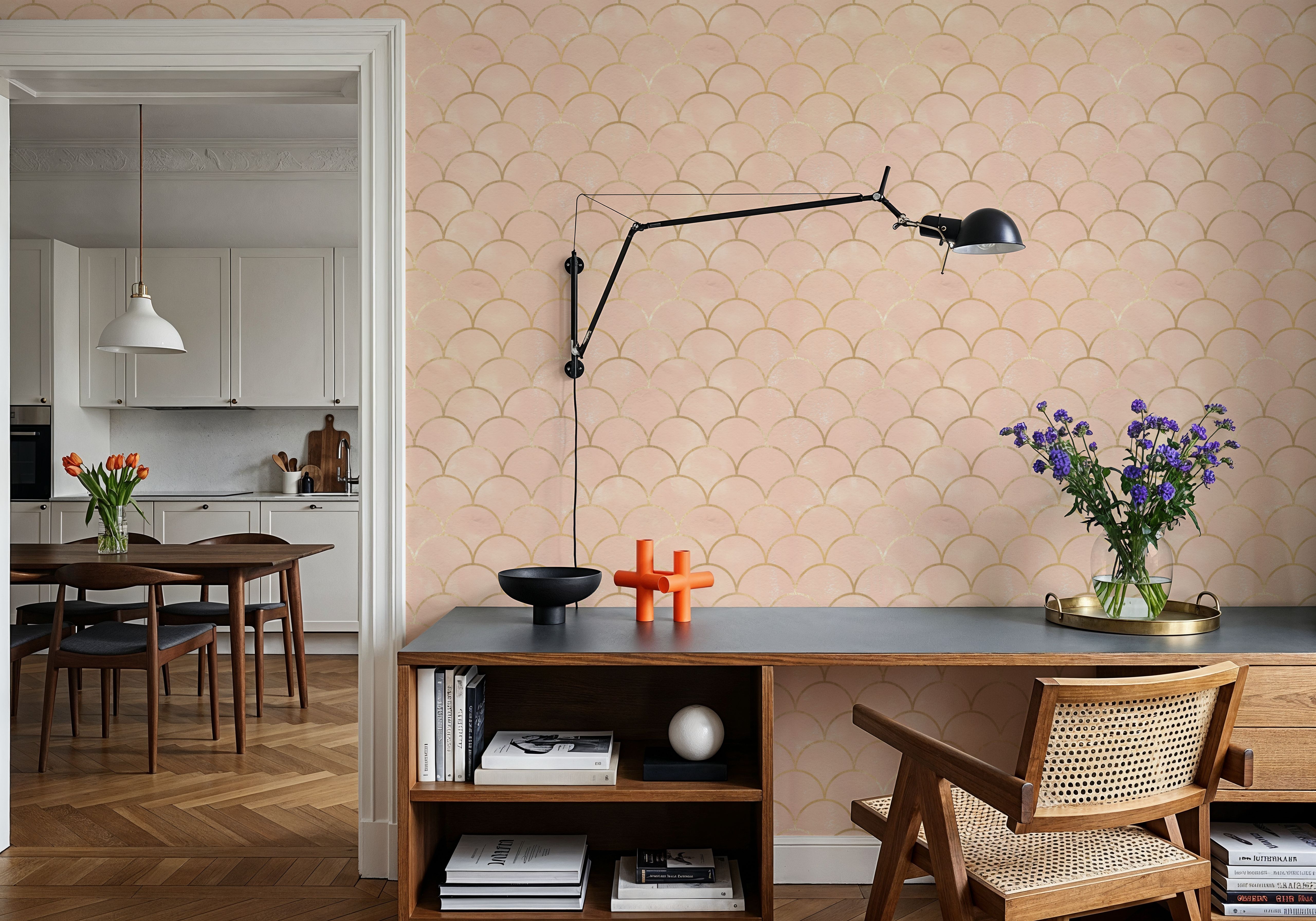 Golden Sacle Pattern, Wallpaper