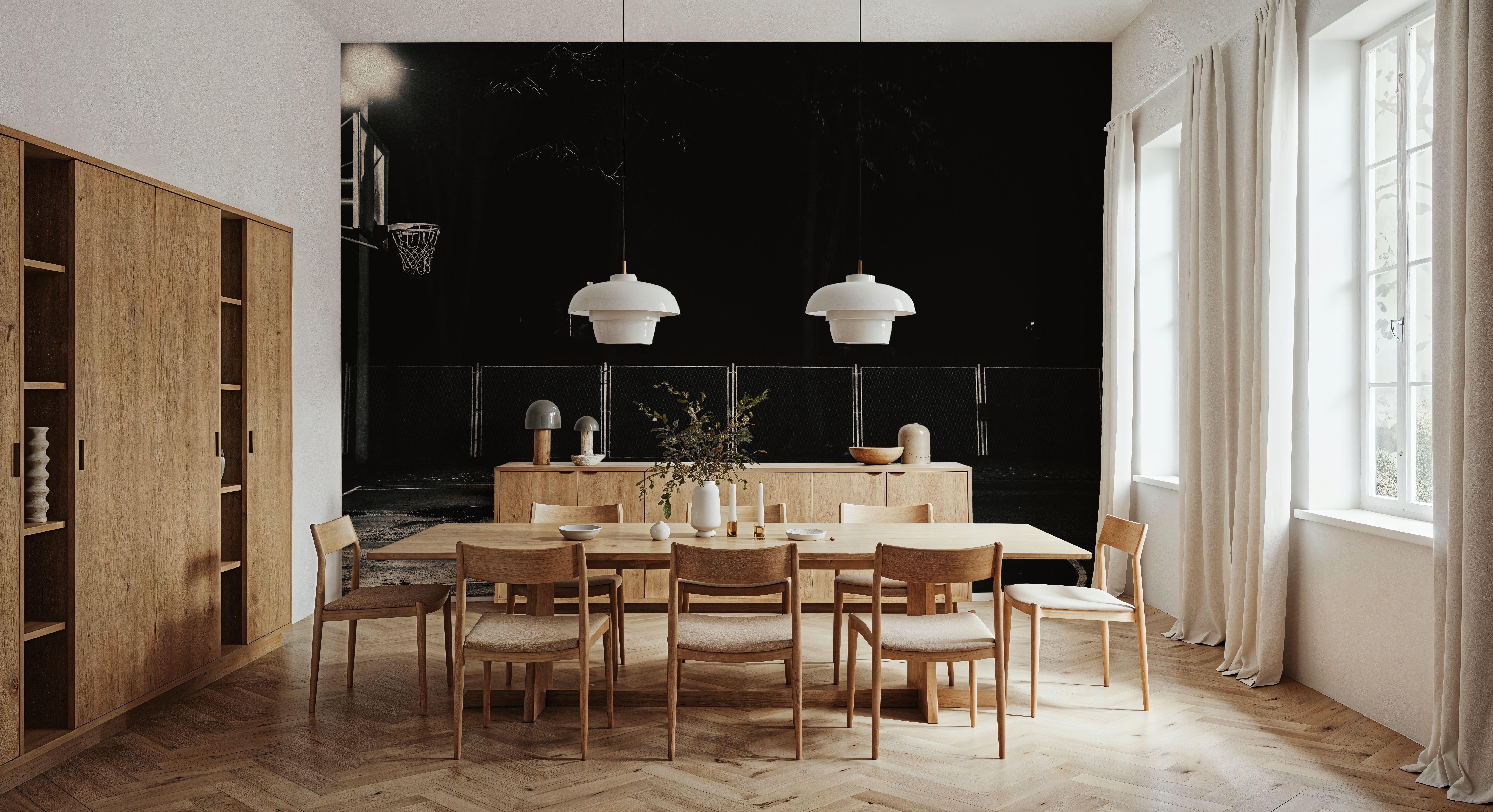 Hoops by Night, Wallpaper