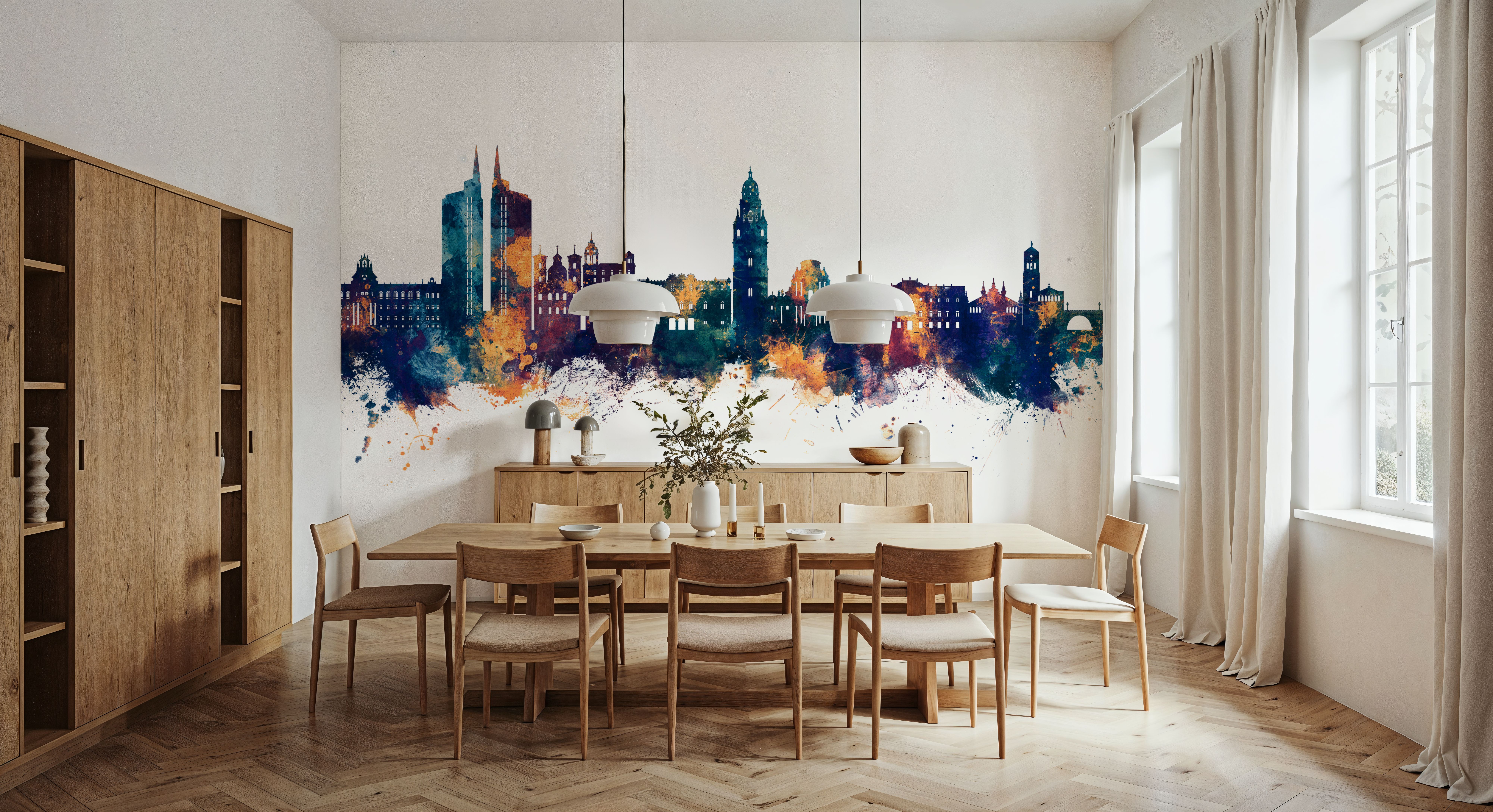 Murcia Spain Skyline Blue & Bronze