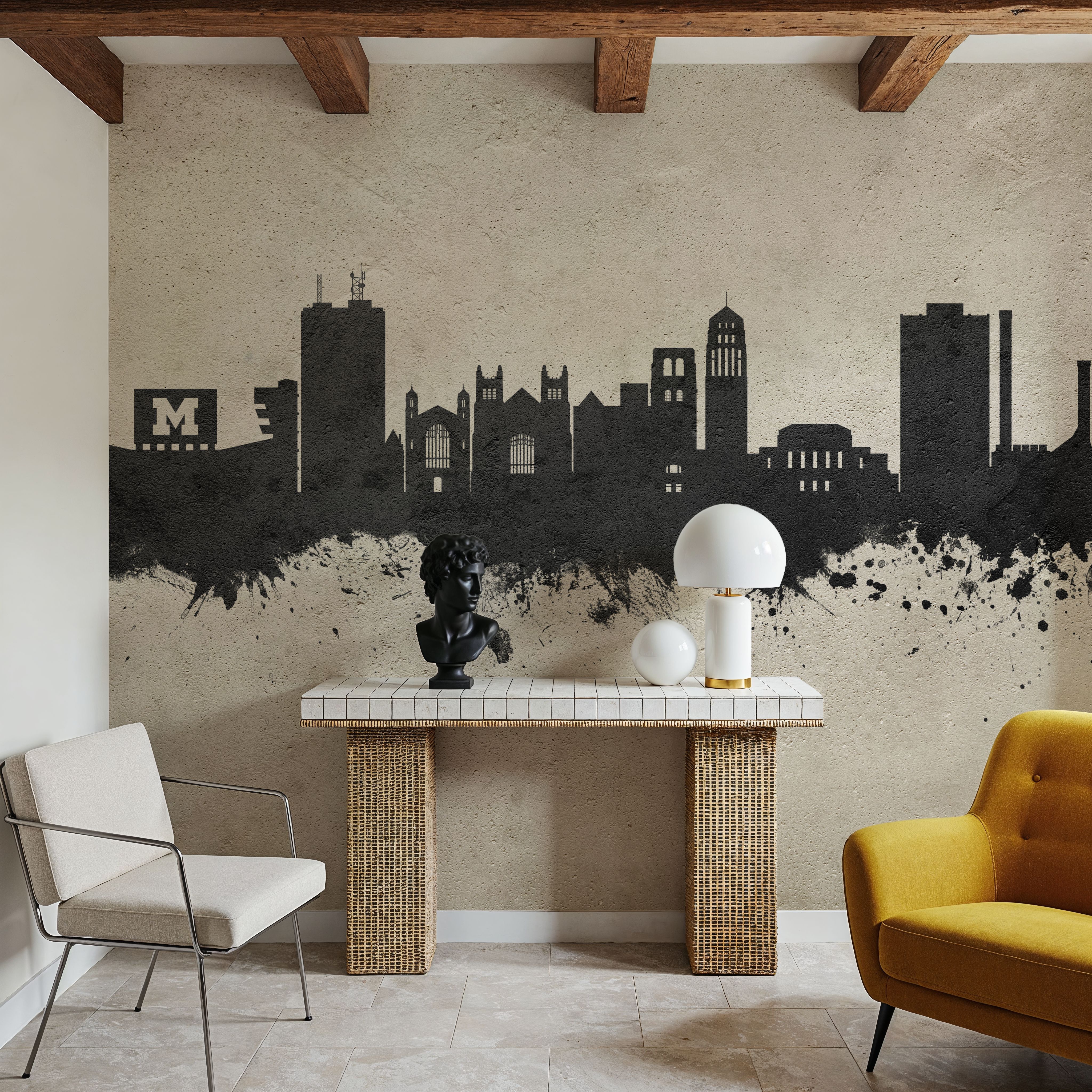 Ann Arbor Michigan Skyline Concrete