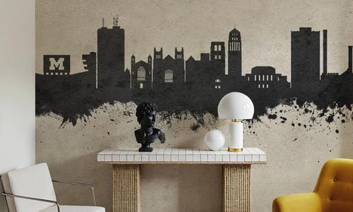 Ann Arbor Michigan Skyline Concrete