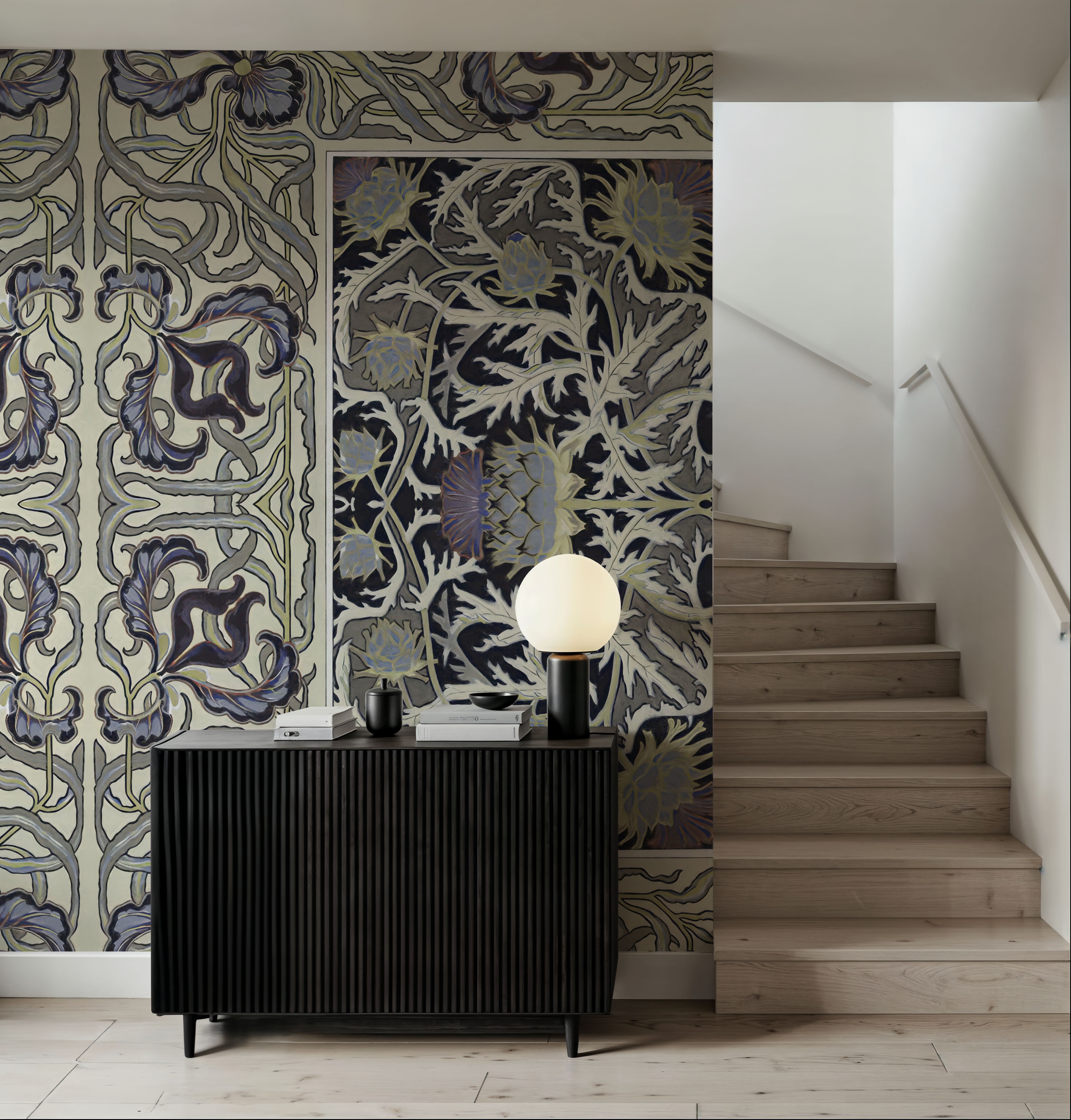 Iris & Thistle Ornament, Periwinkle