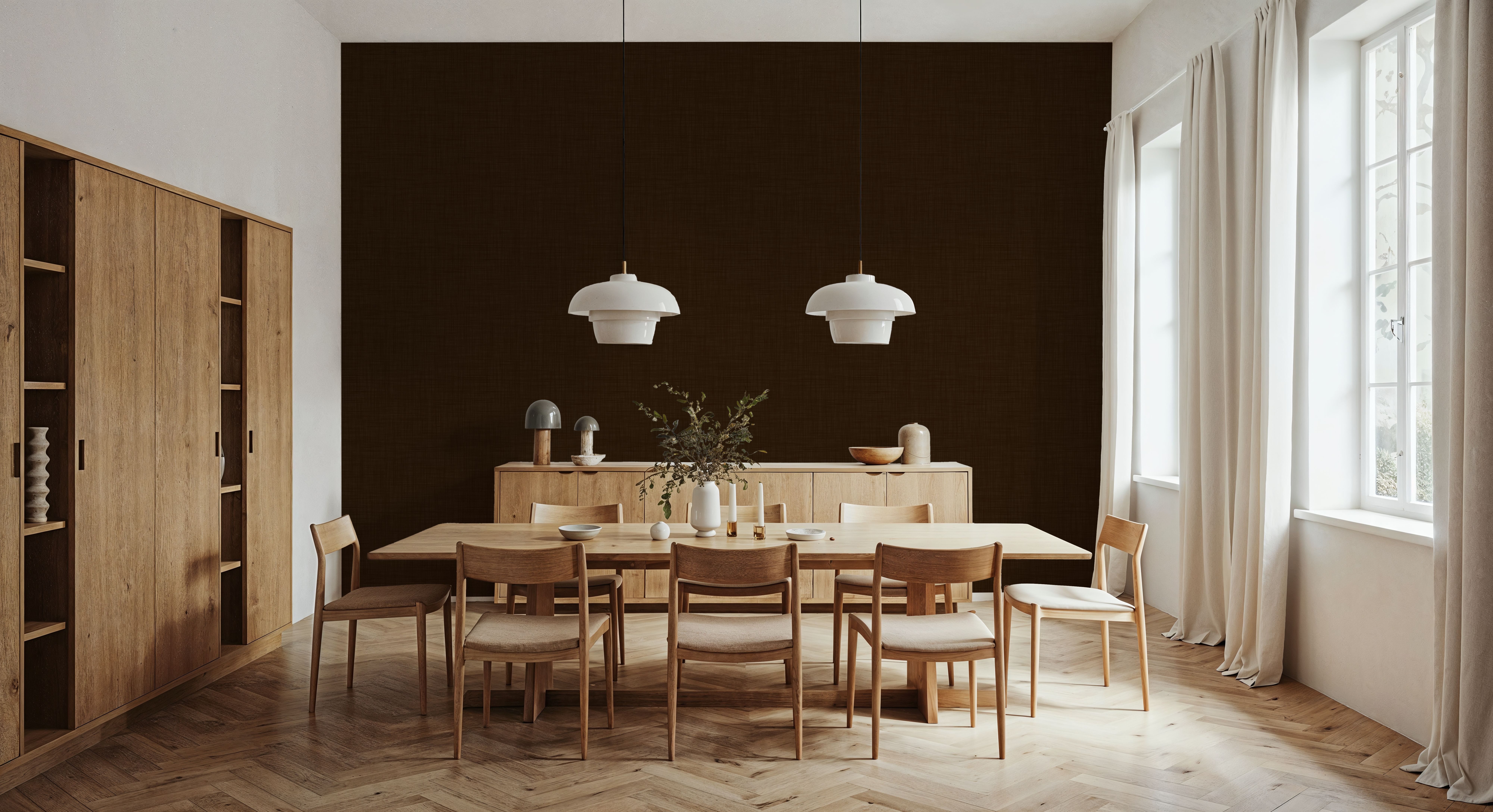 Mottled Linen Effect, Chocolate