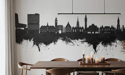 Lille France Skyline Black & White