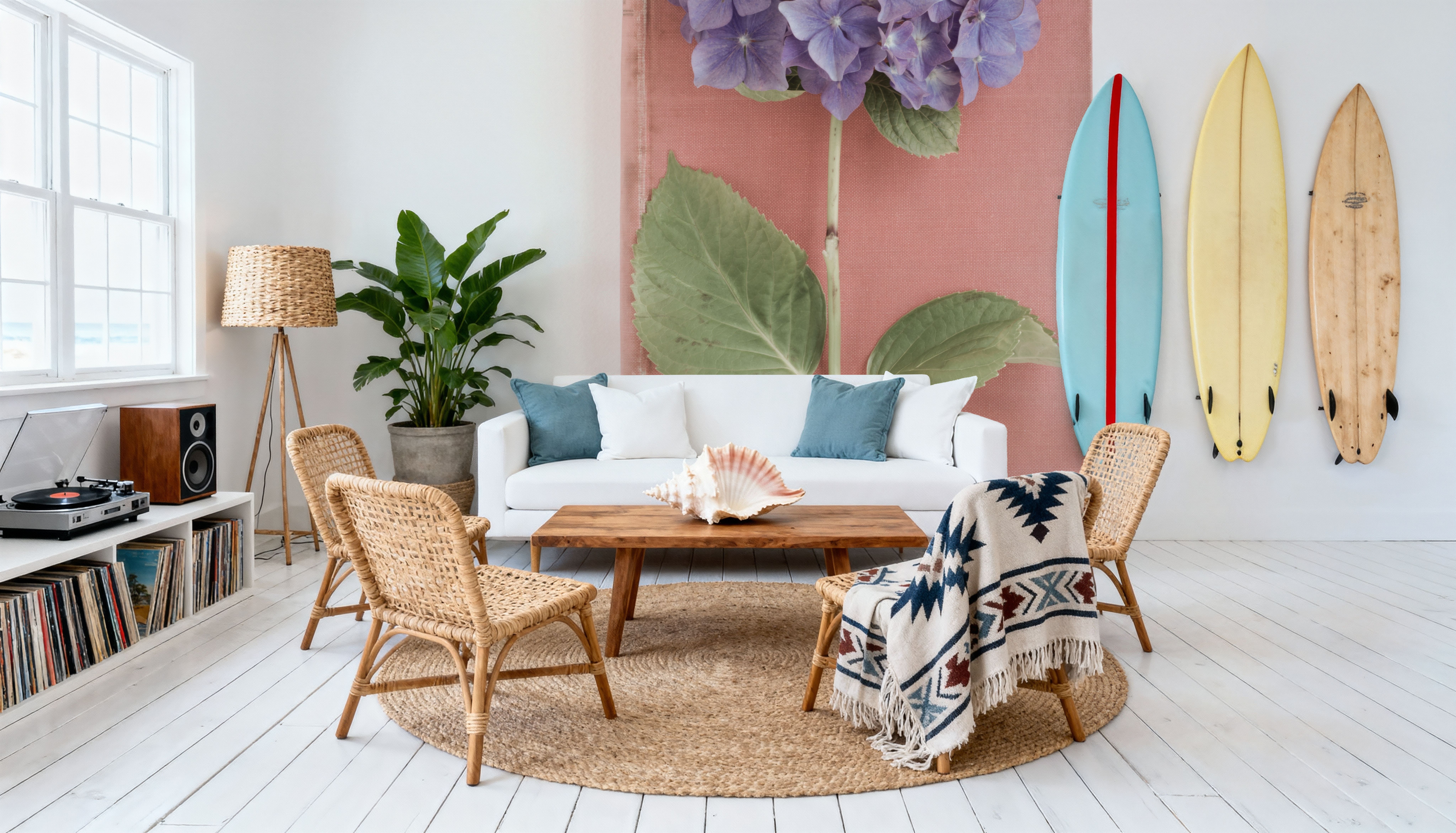 Purple Hydrangea on Book