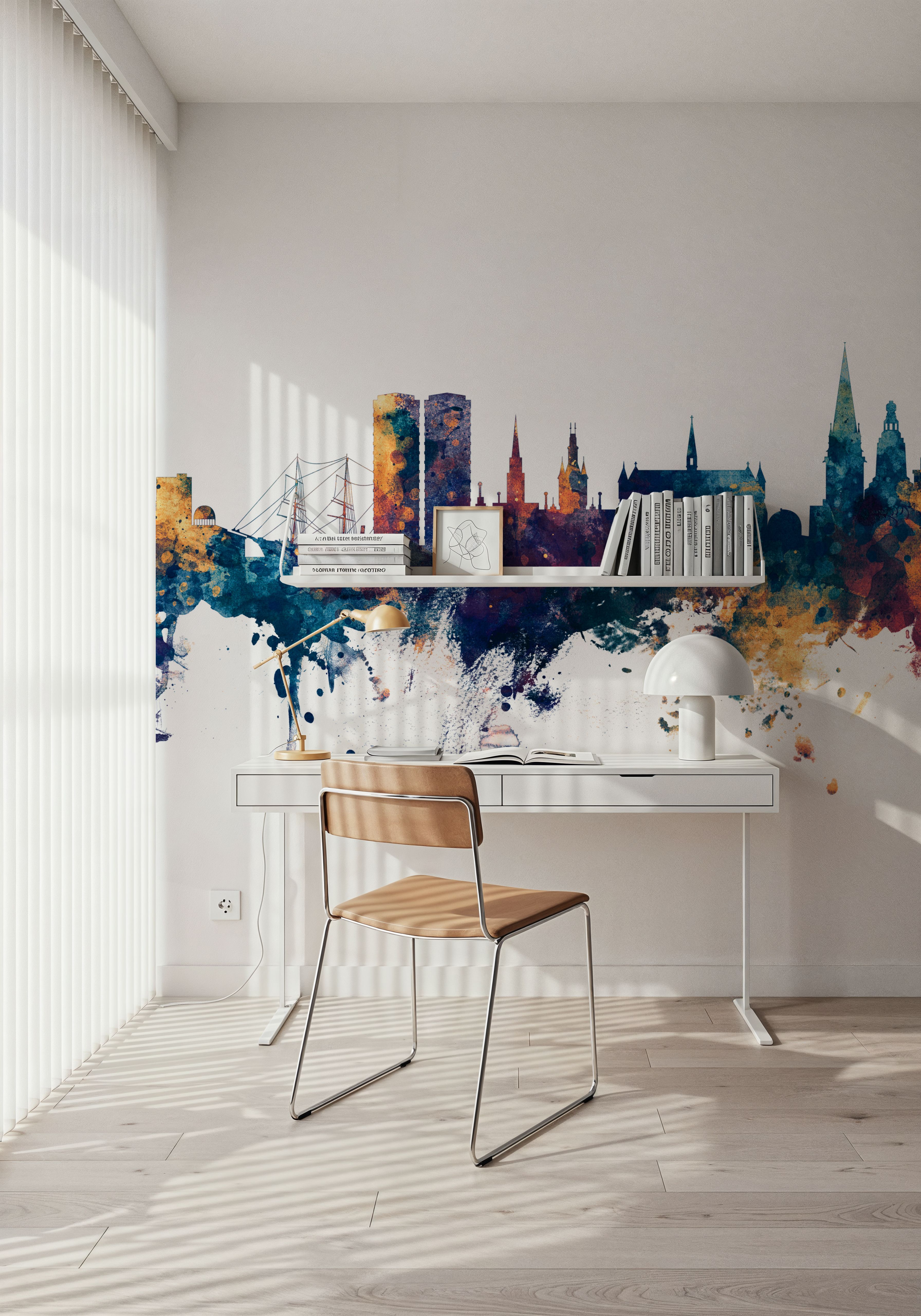 Dundee Scotland Skyline Blue & Bronze