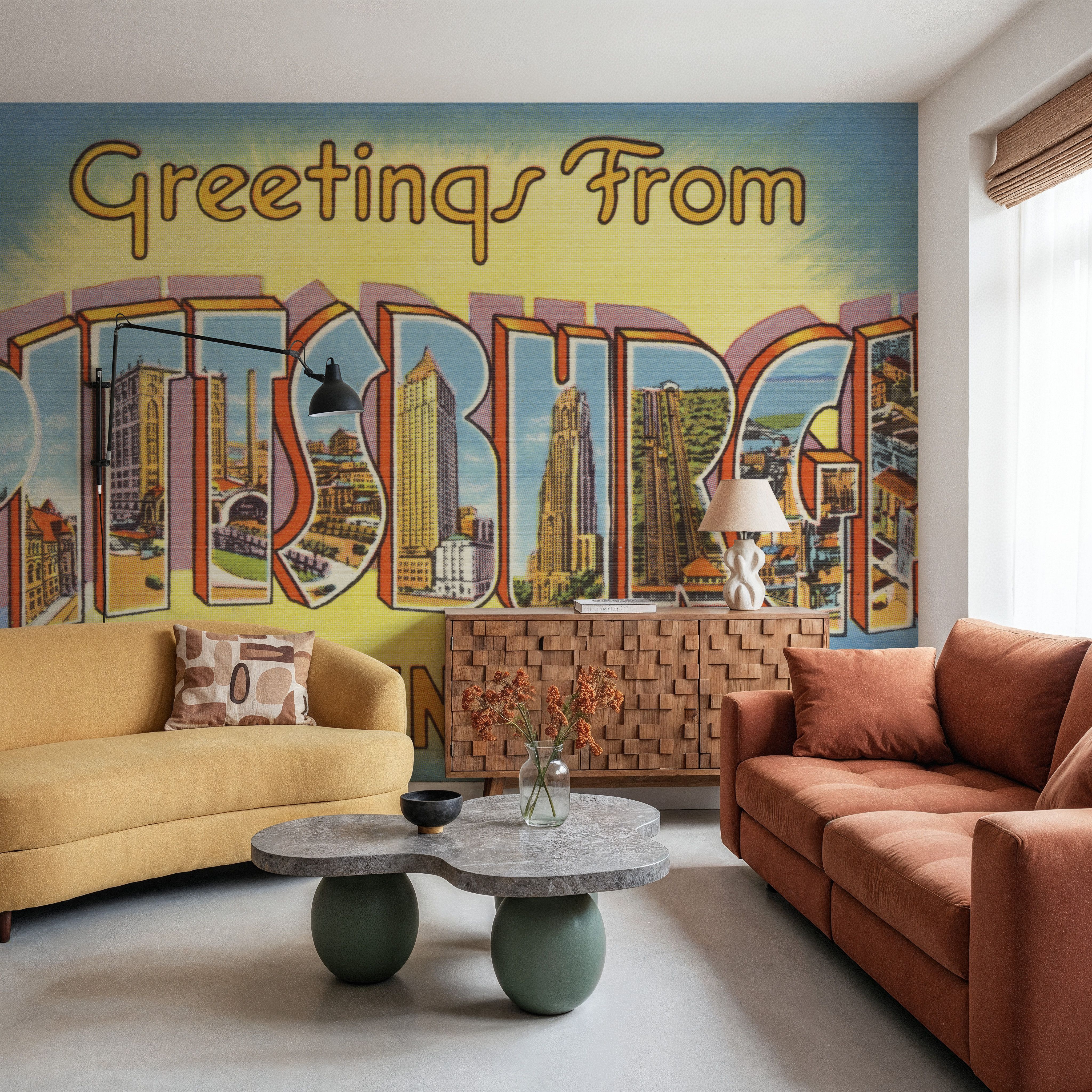 Greetings from Pittsburgh - Screenprint Postcard