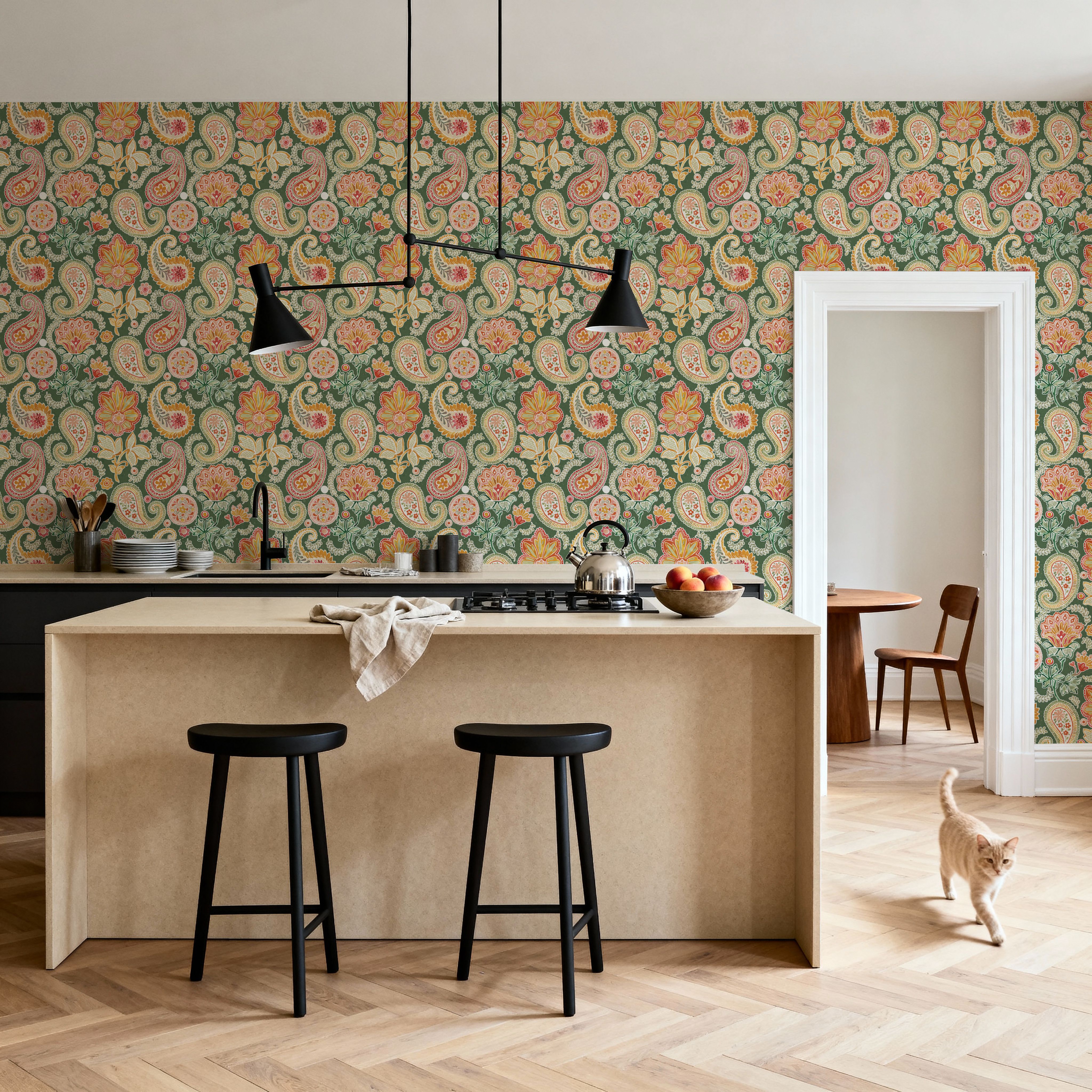 Harvest Paisley Mini Green