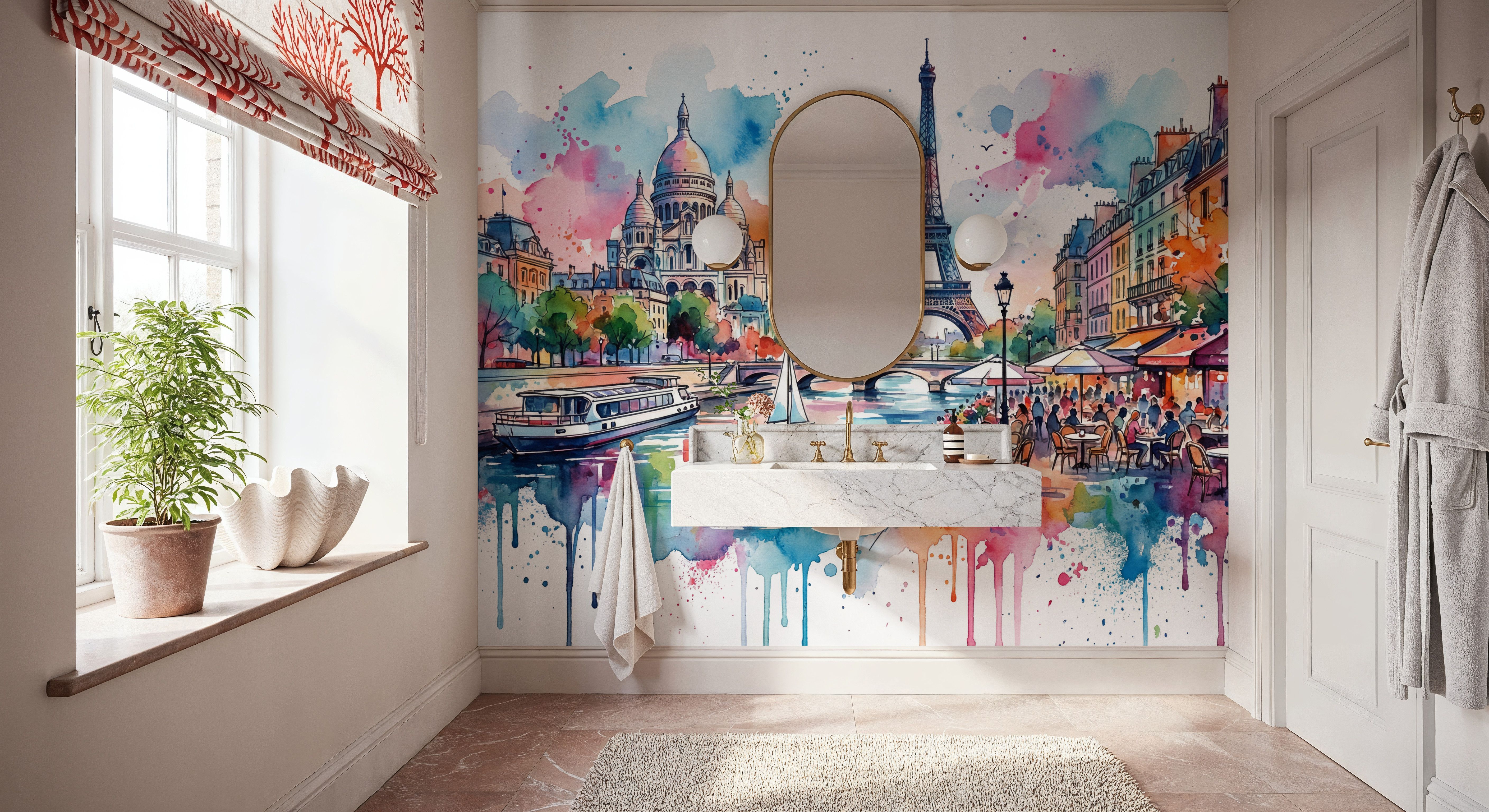 Paris - Watercolor City Series, Papier peint