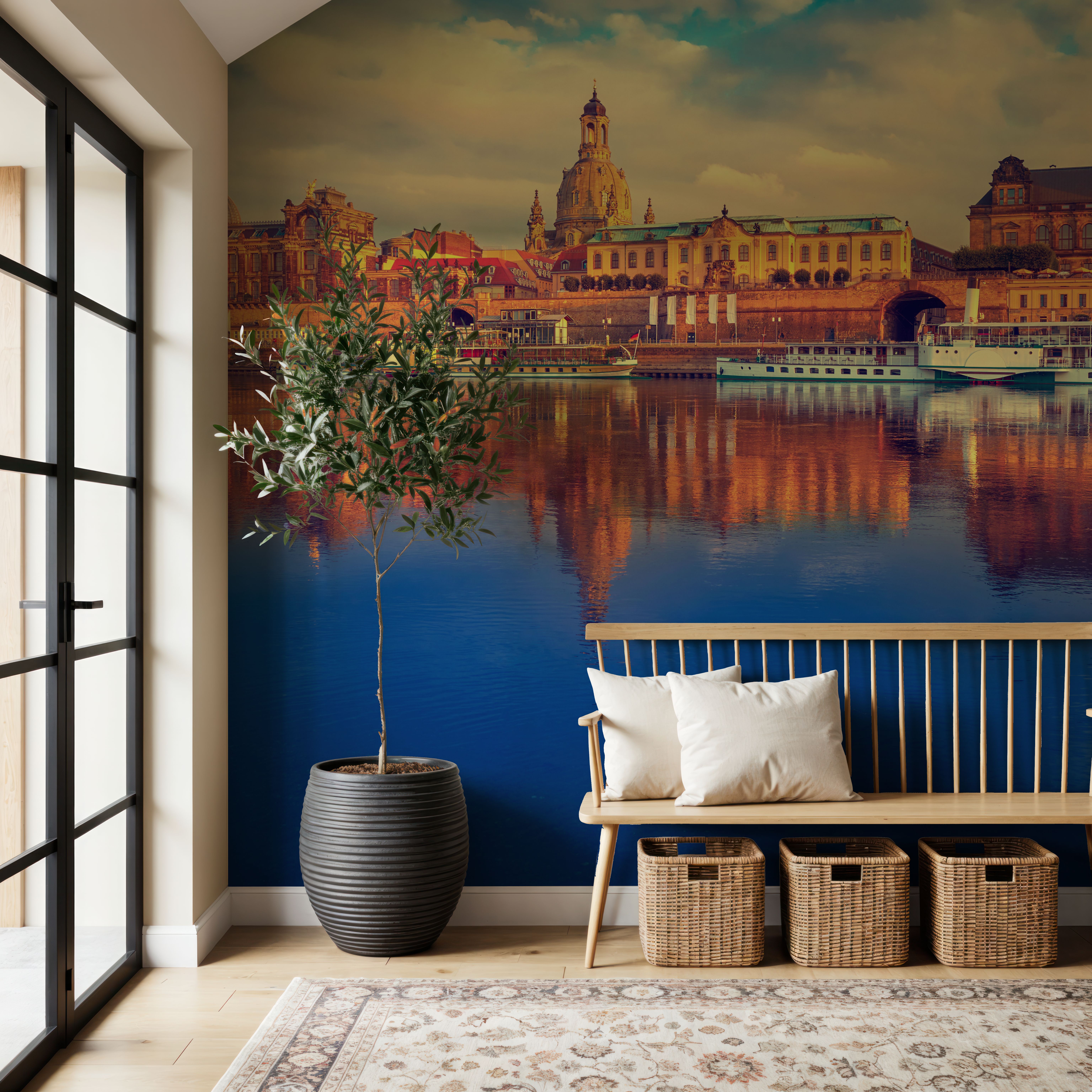 Dresden Reflecion in Elbe River