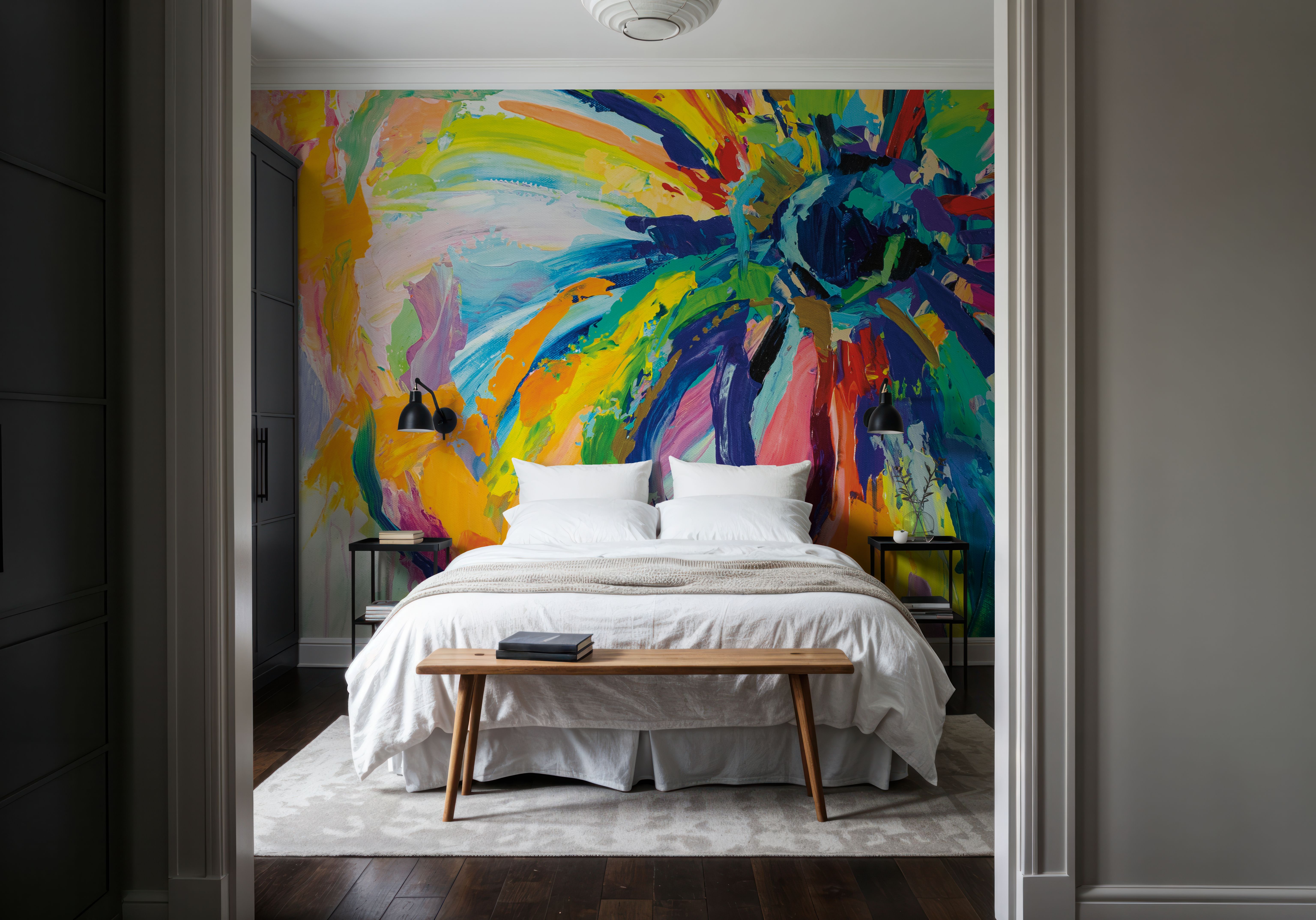 Minty Magenta Full, Wallpaper