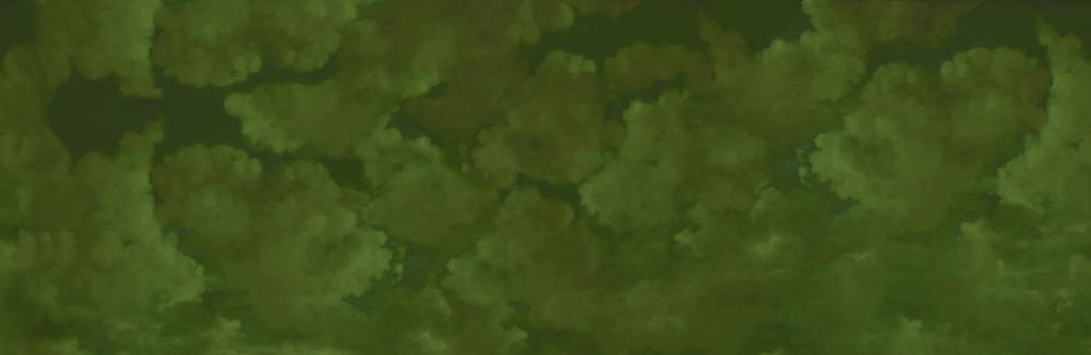 Painted Dreamy Clouds, Dill Green