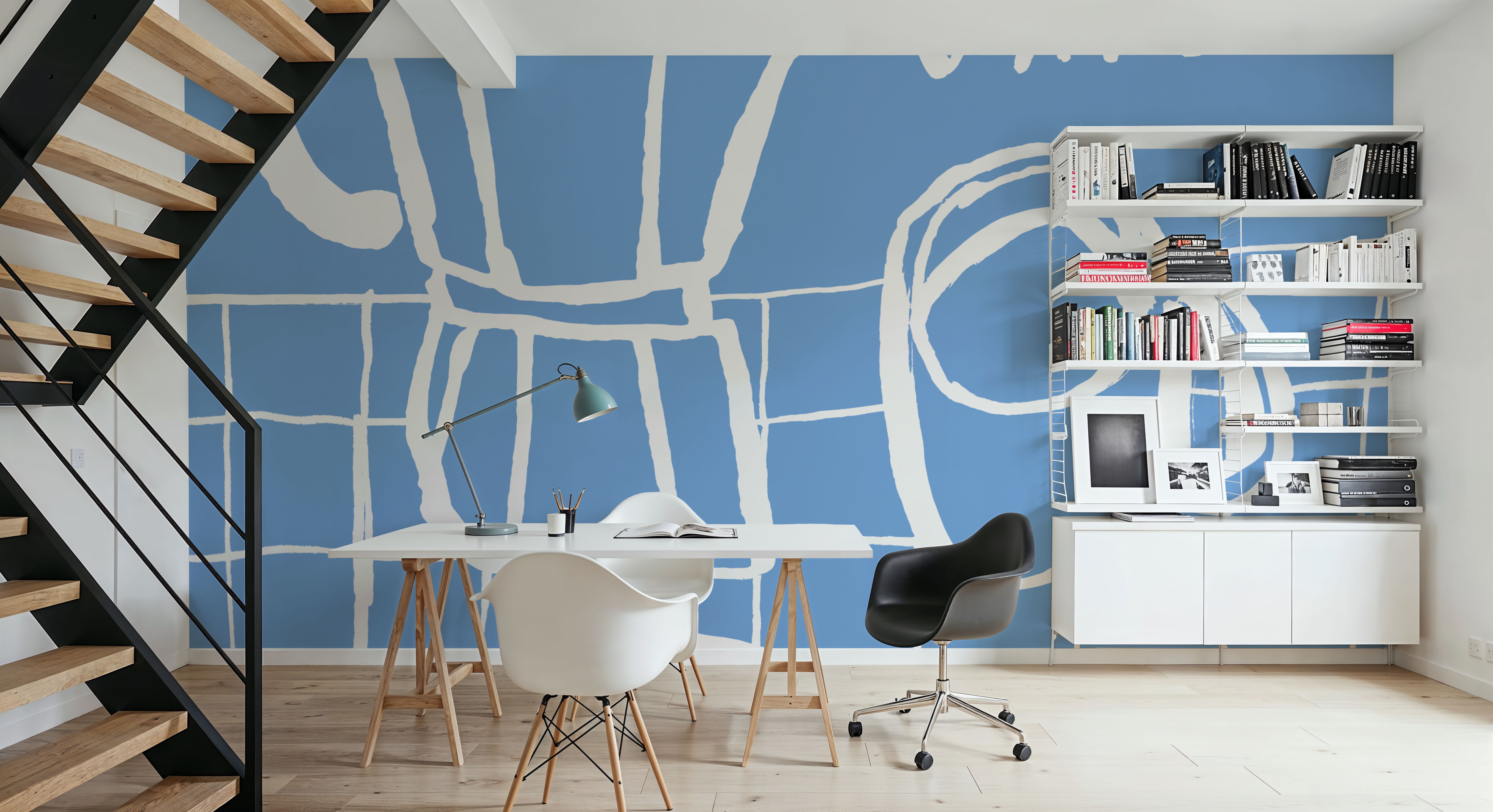 Breakfast Doodles V Blue