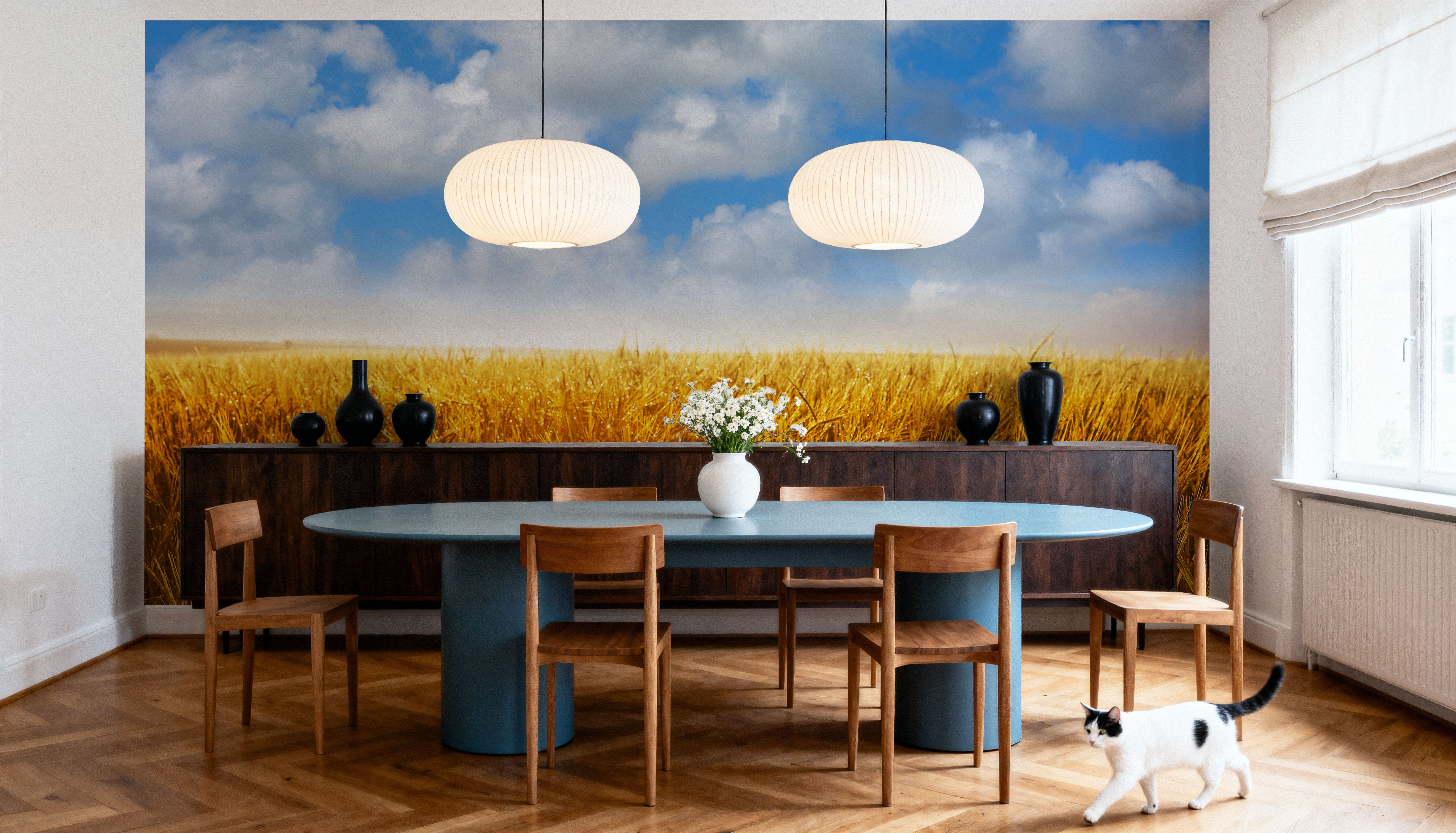 Amber Field Sky, Wallpaper