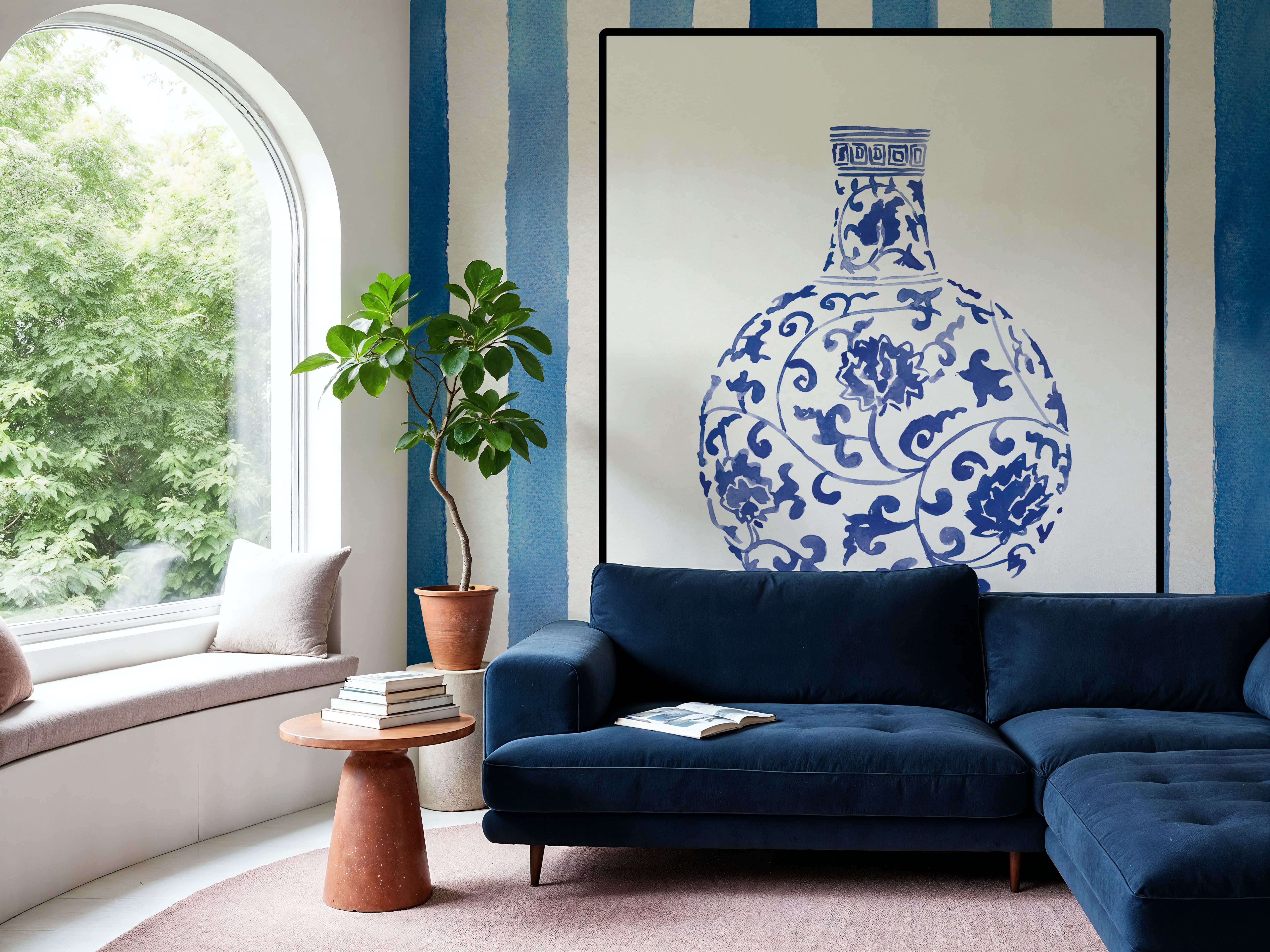 Chinoiserie Vase III Stripes