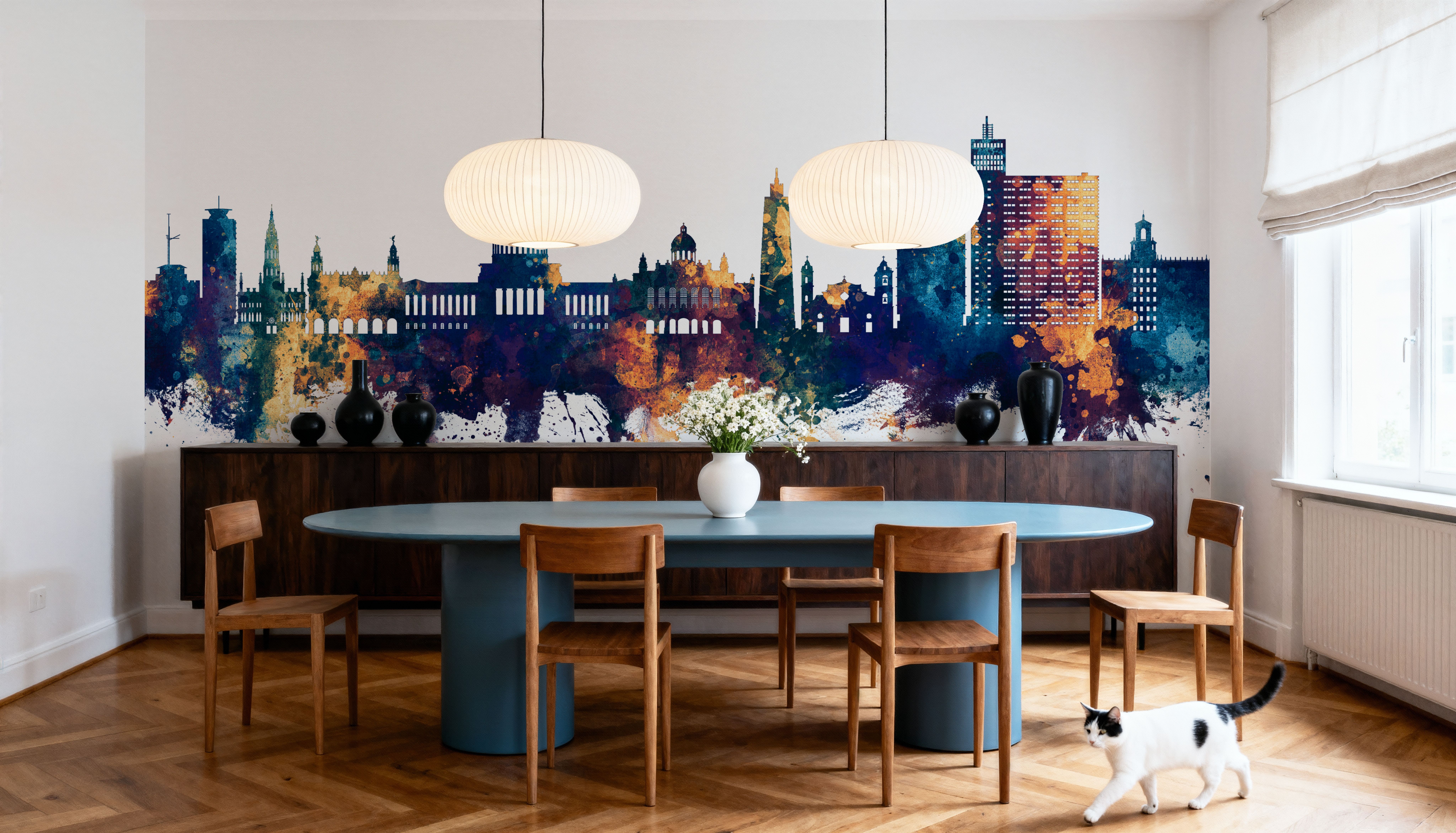 Havana Cuba Skyline Blue & Bronze