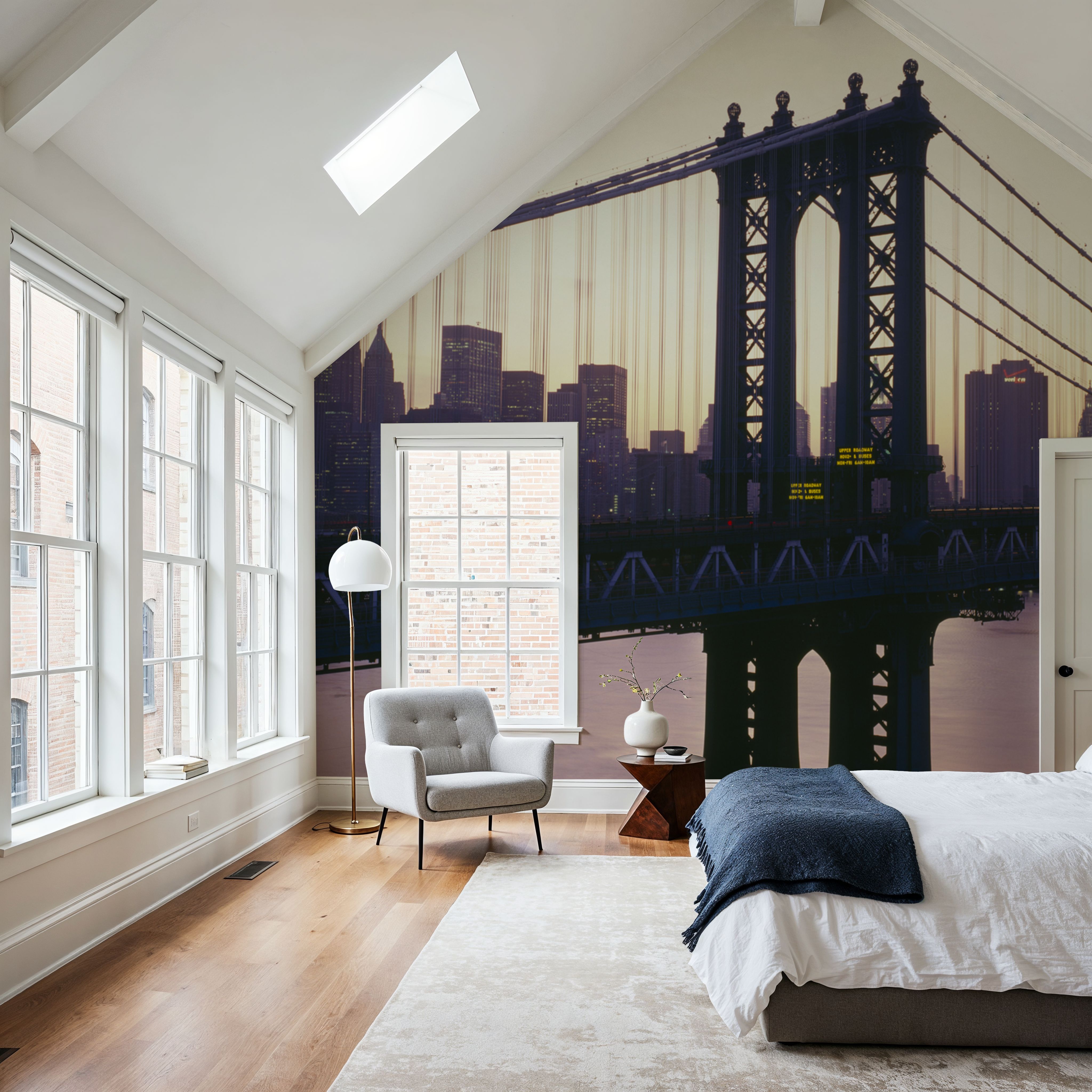 Golden Hour Brooklyn Bridge Reflections