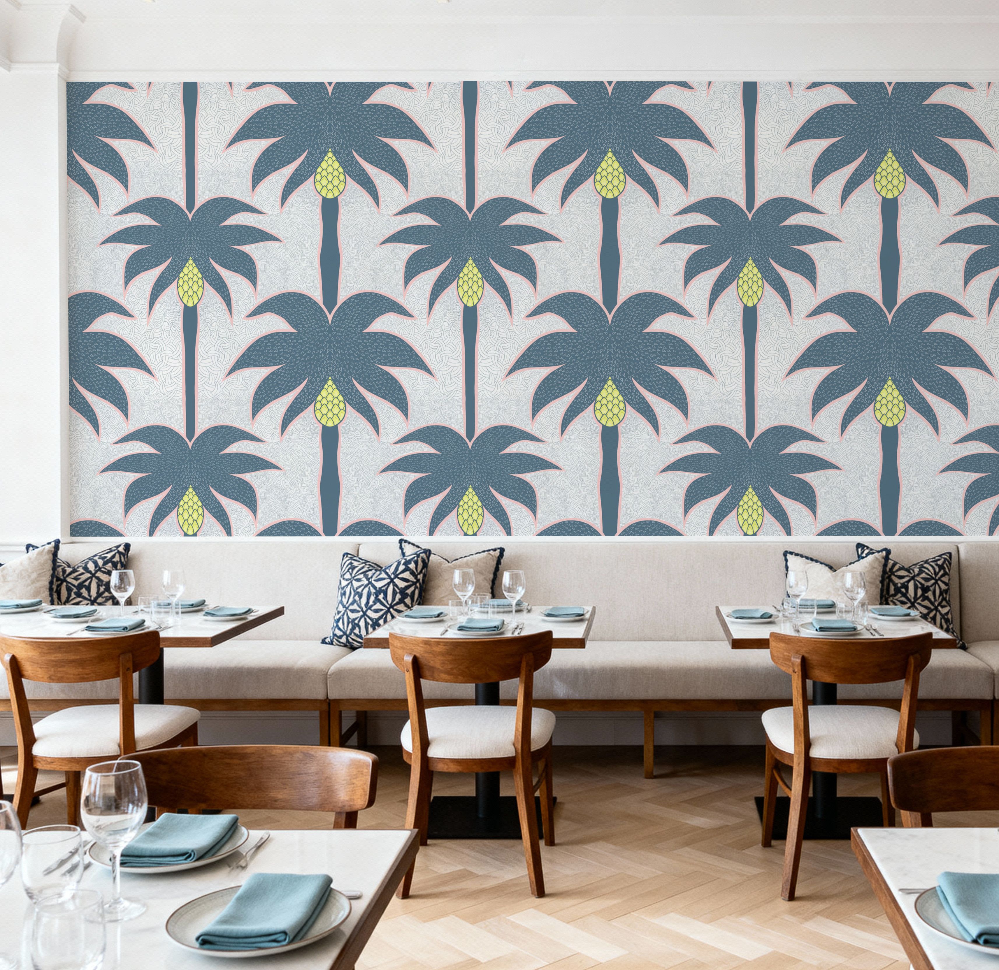 Graphic Palms, Teal