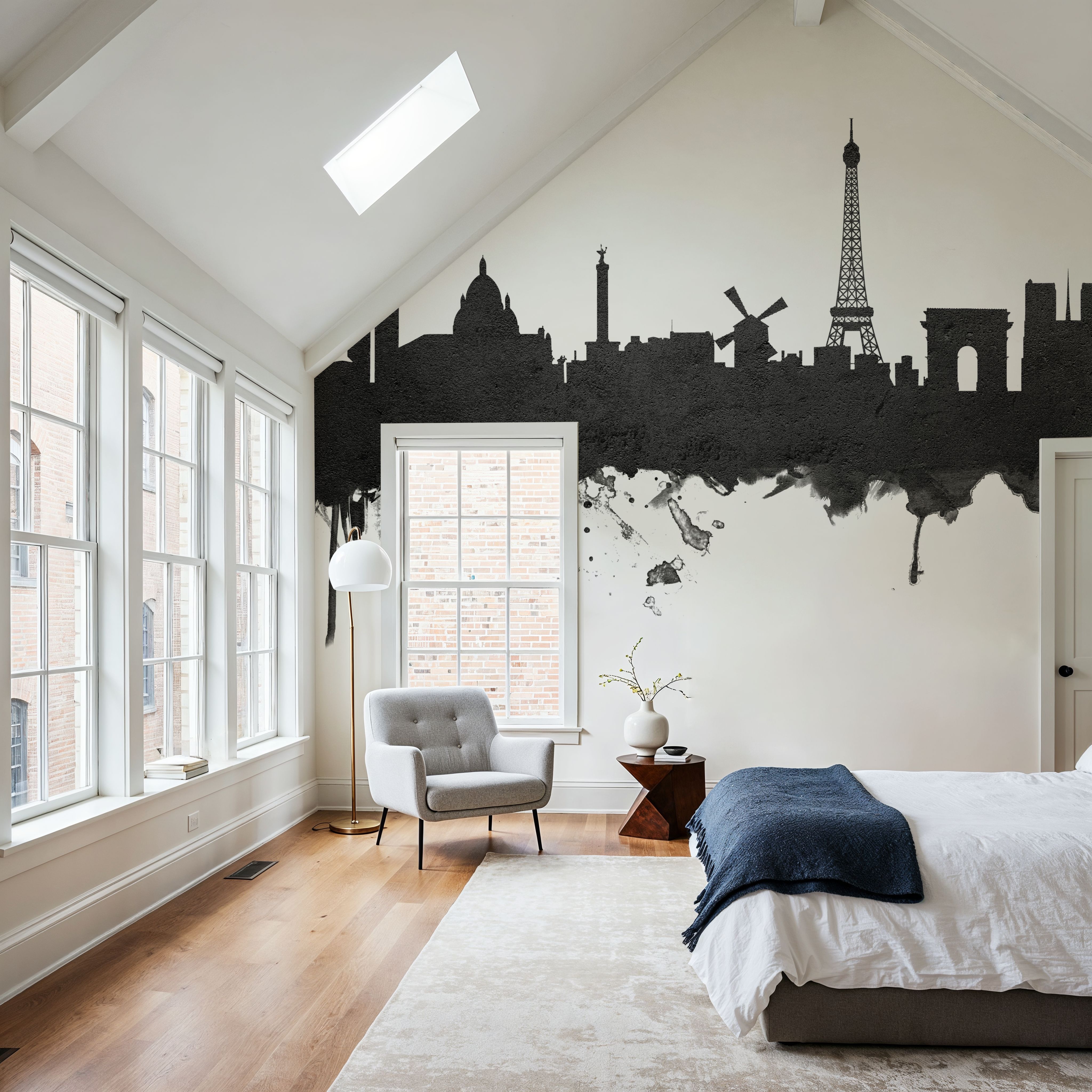 Paris Skyline Black & White
