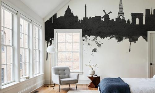 Paris Skyline Black & White