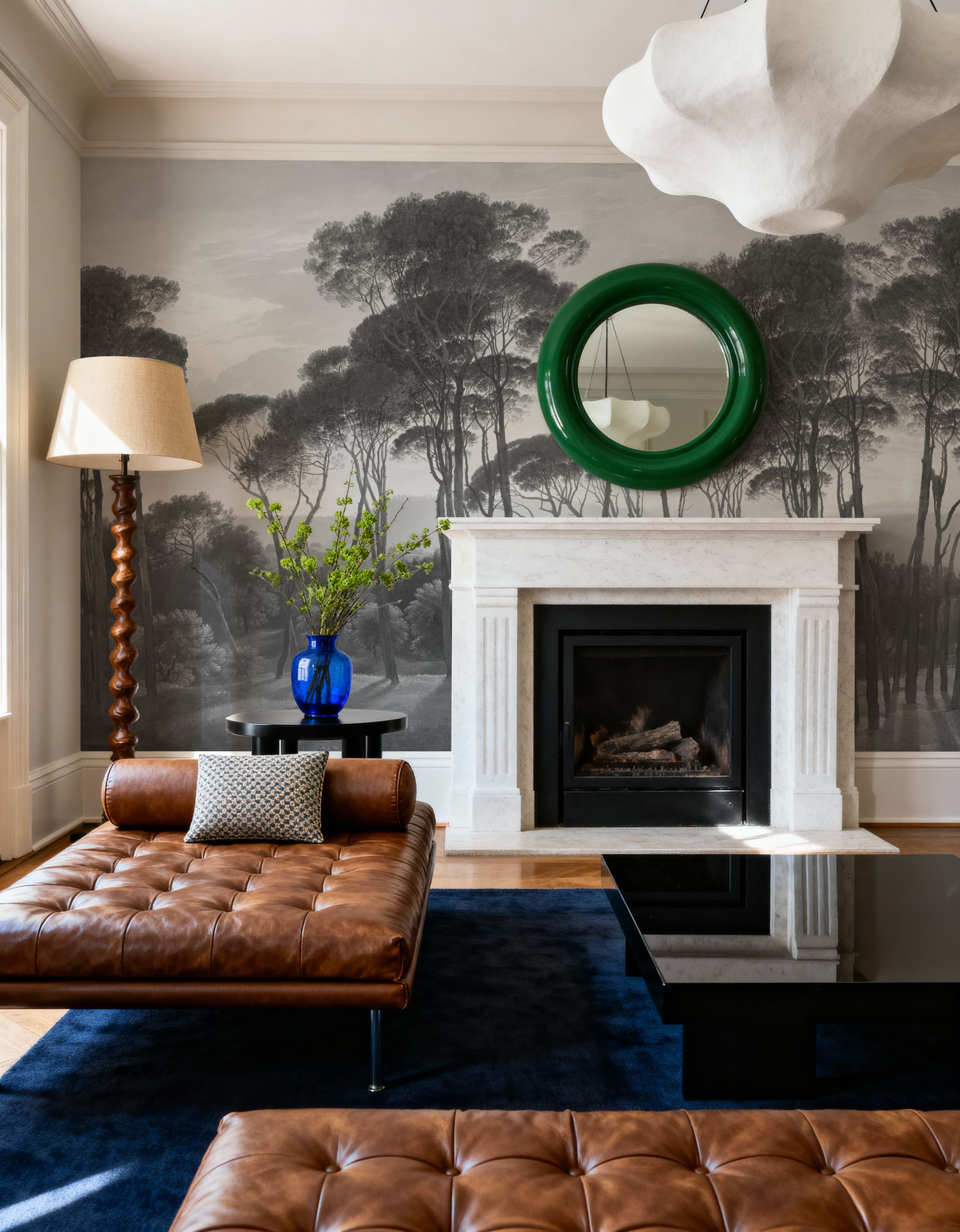 Mediterranean Pine Landscape, Gray