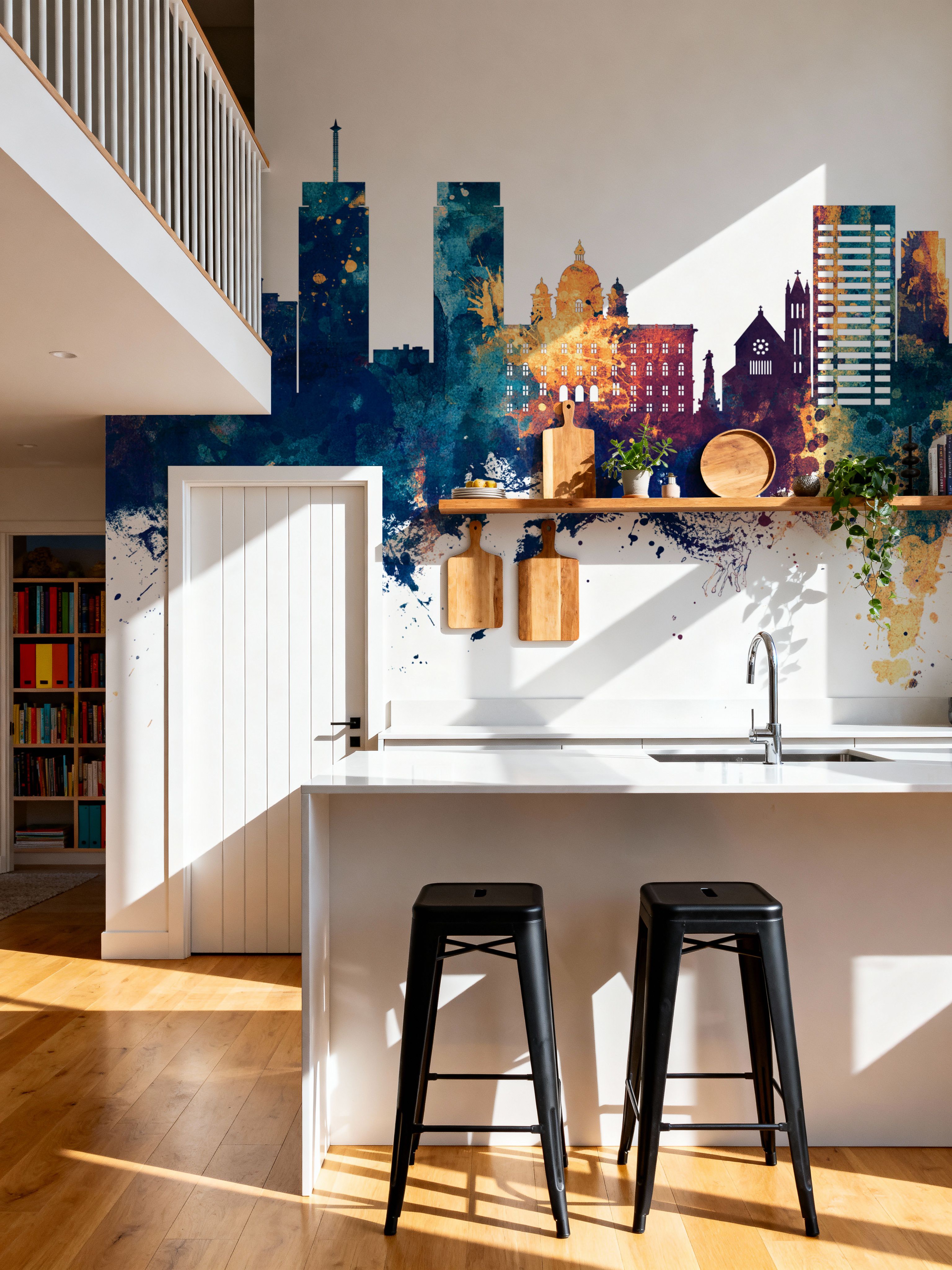 Syracuse New York Skyline Blue & Bronze