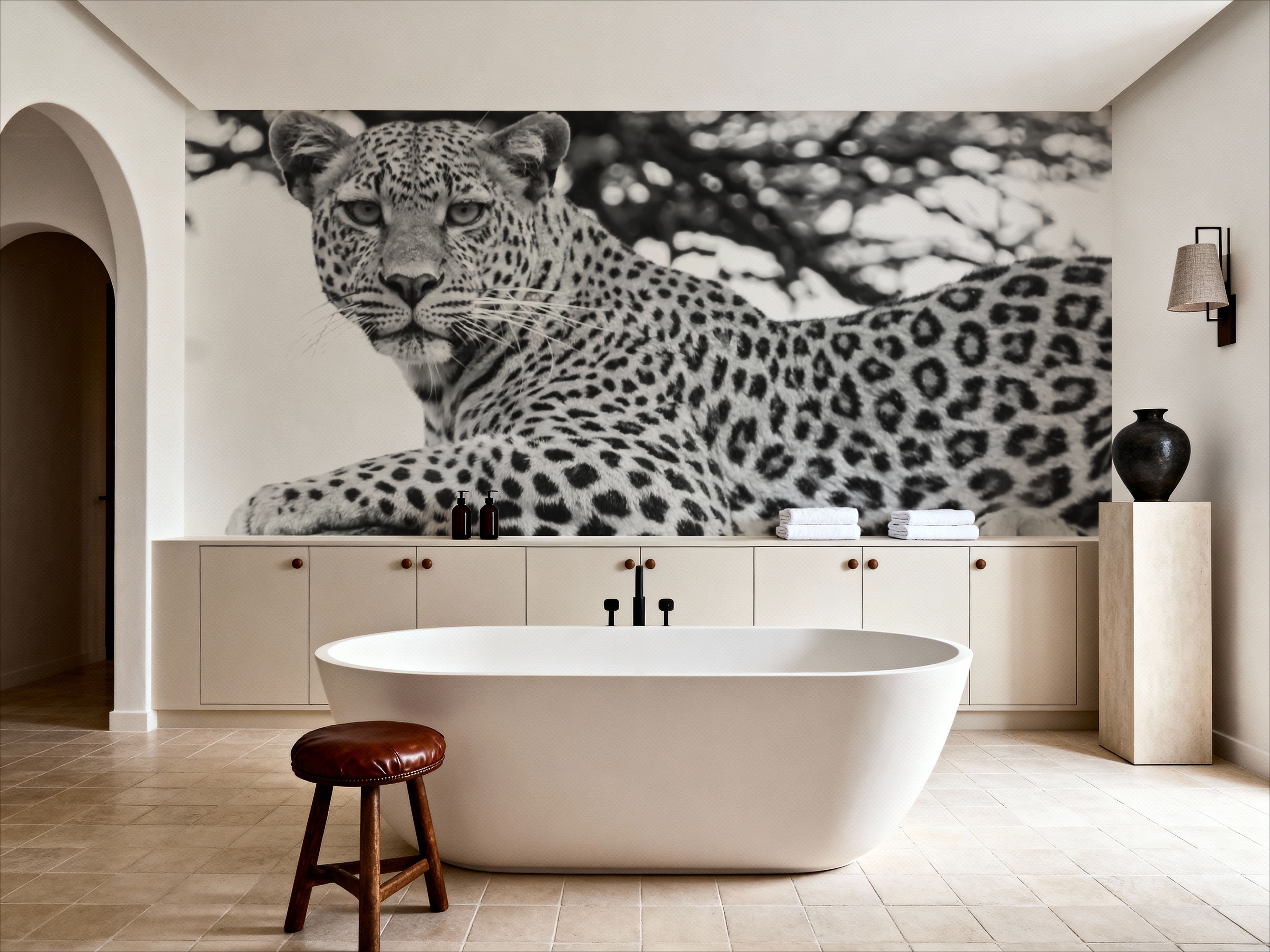 Lounging Leopard Neutral