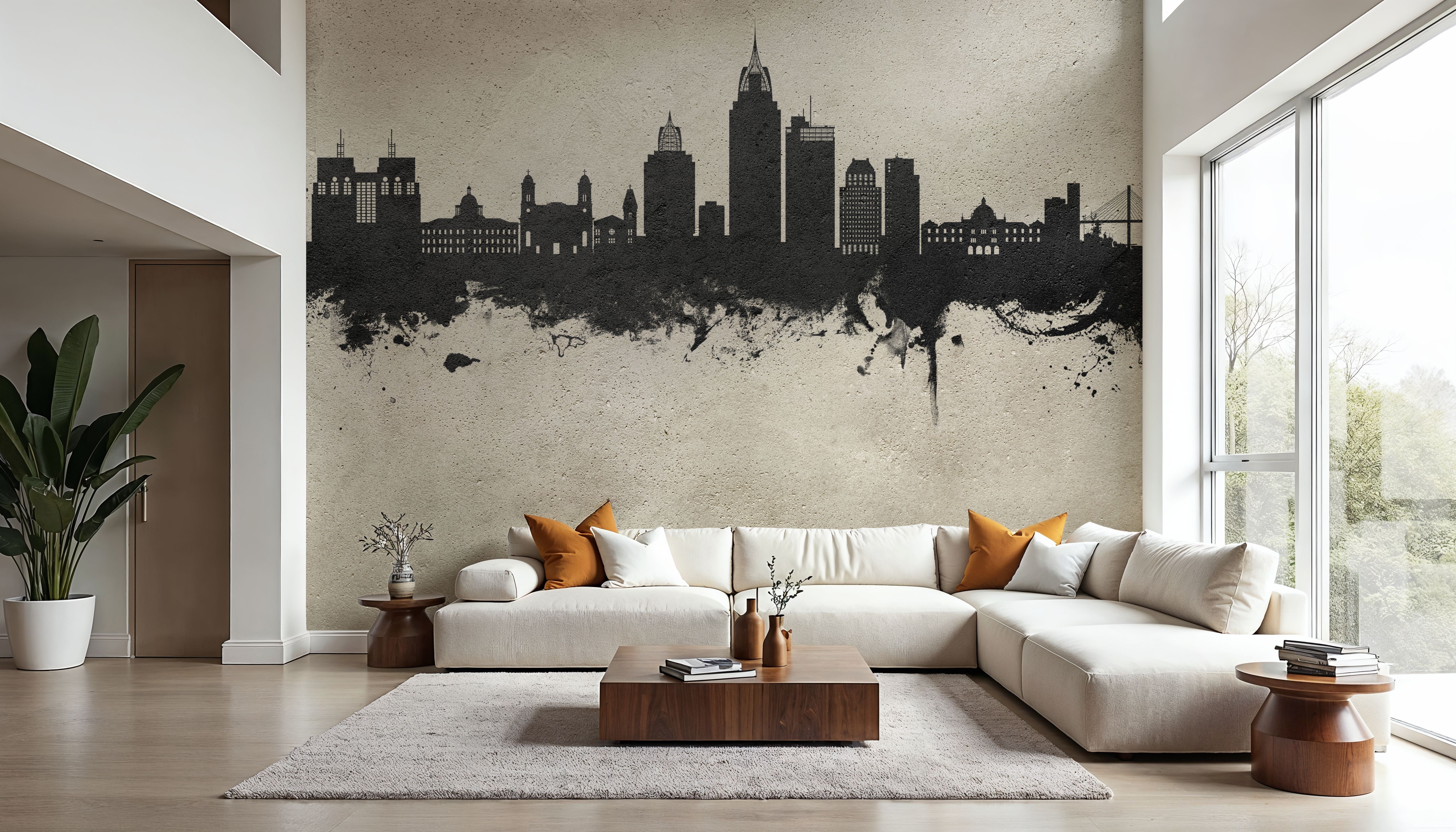 Mobile Alabama Skyline Concrete, Tapeten