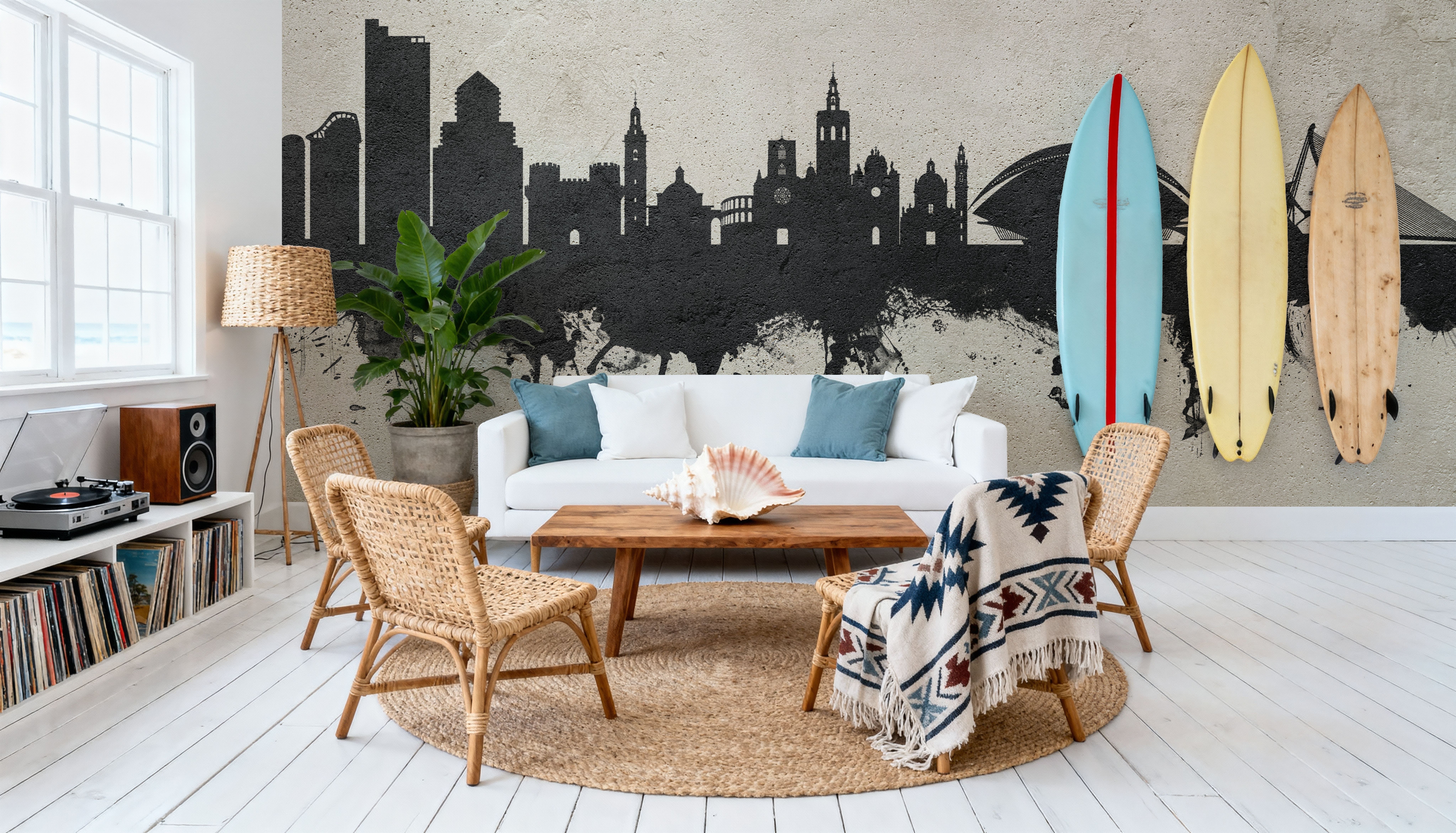 Valencia Spain Skyline Concrete