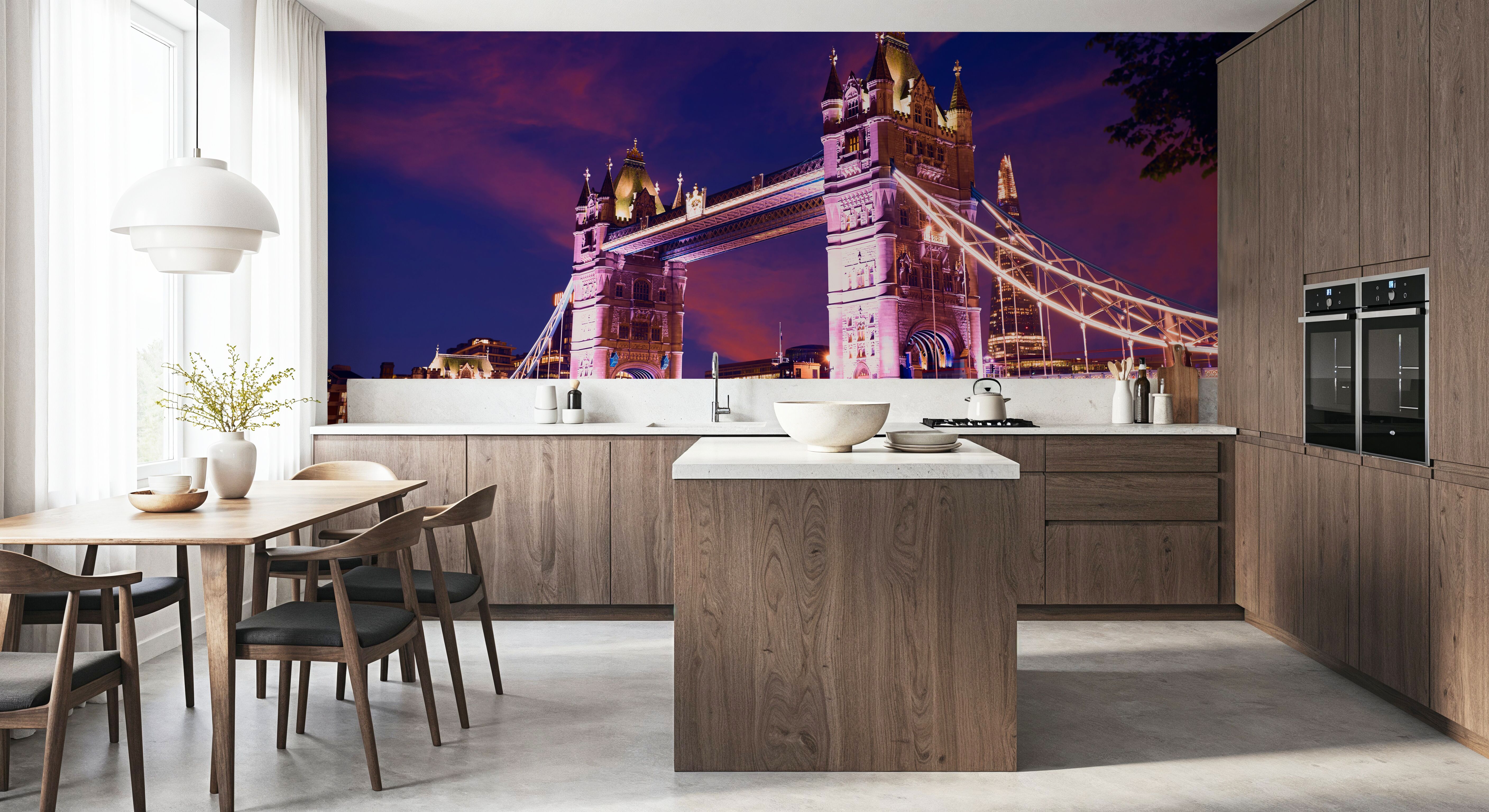 Purple Twilight Bridge, Wallpaper