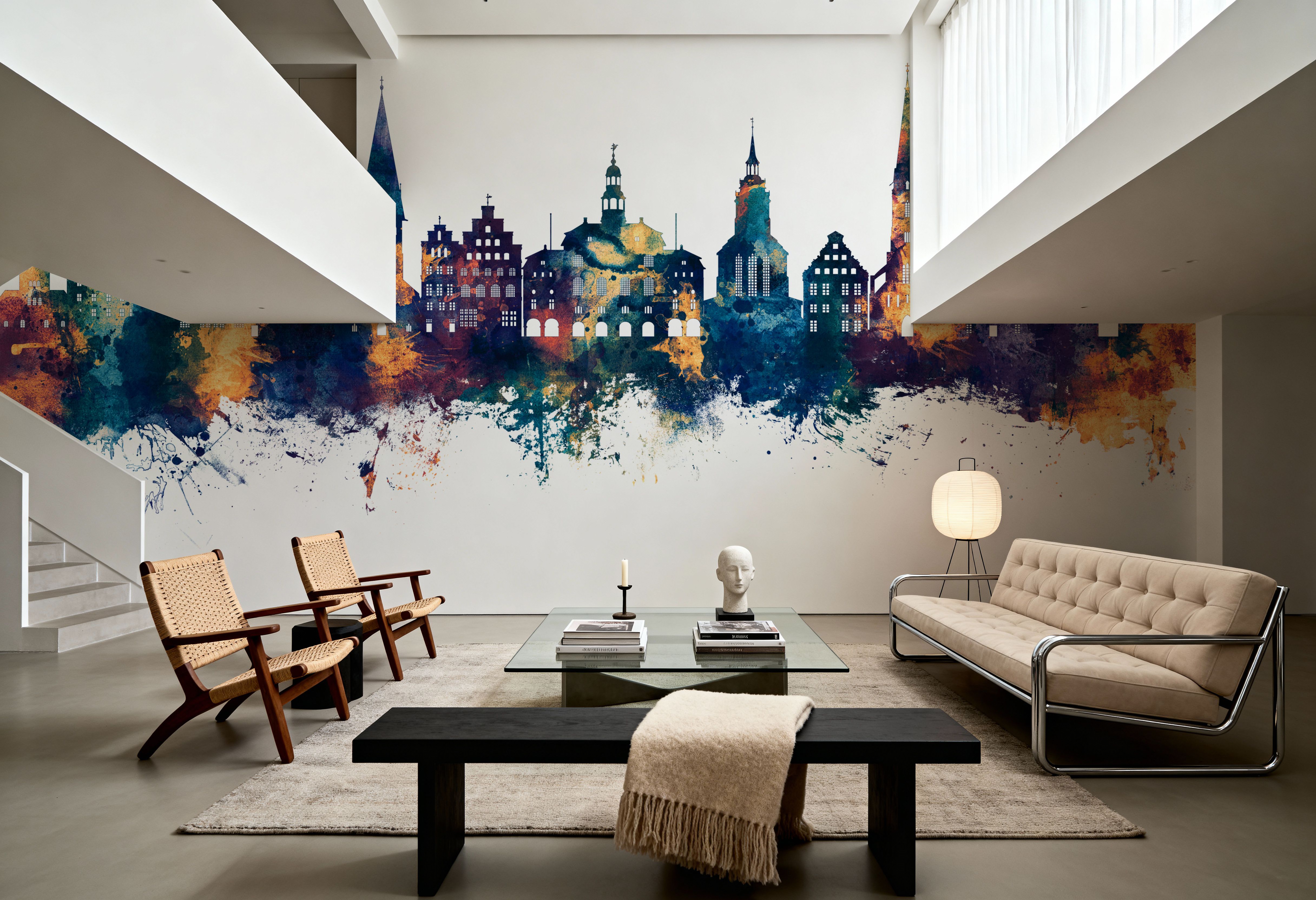 Lüneburg Germany Skyline Blue & Bronze