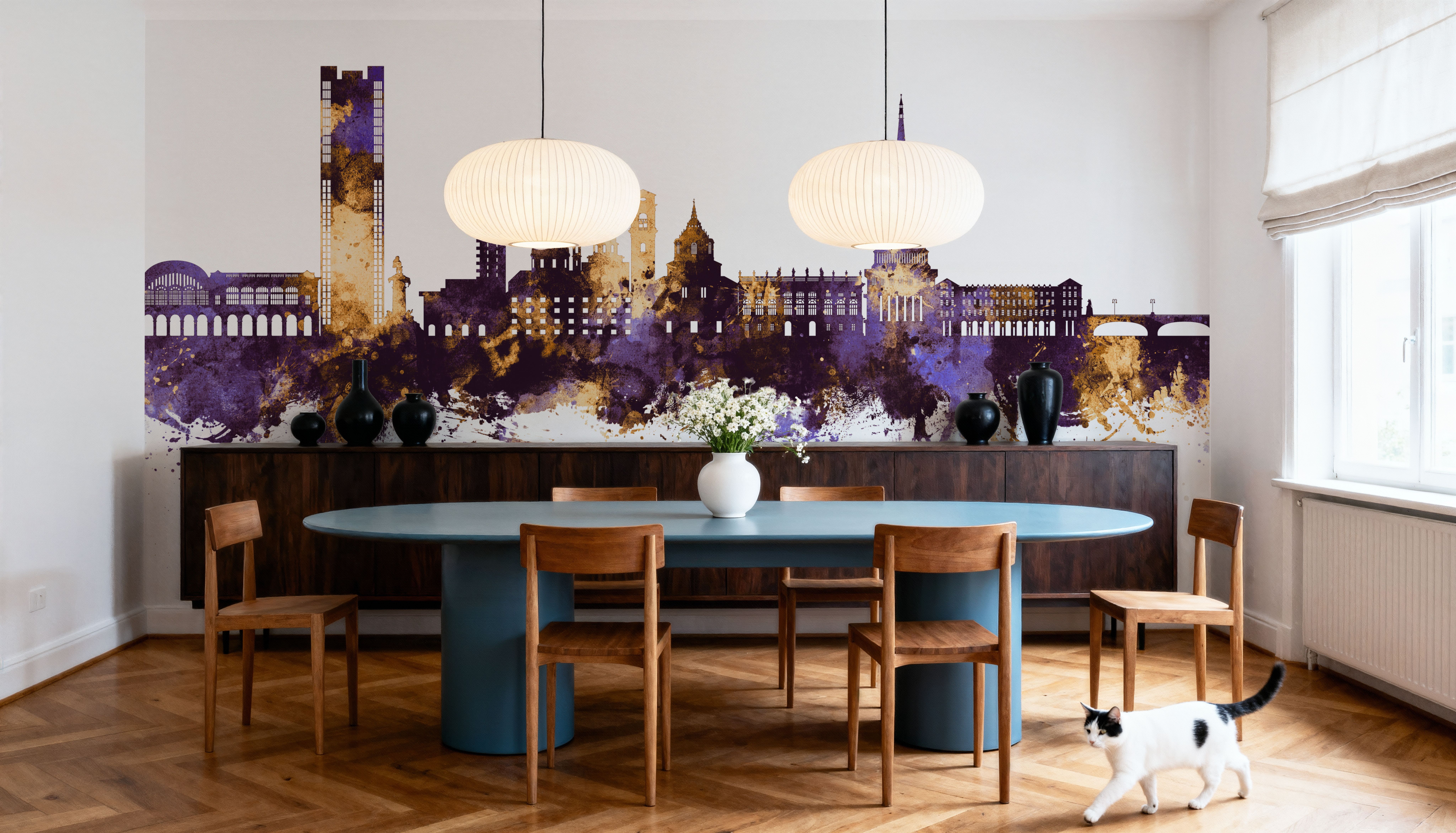 Turin Italy Purple & Gold