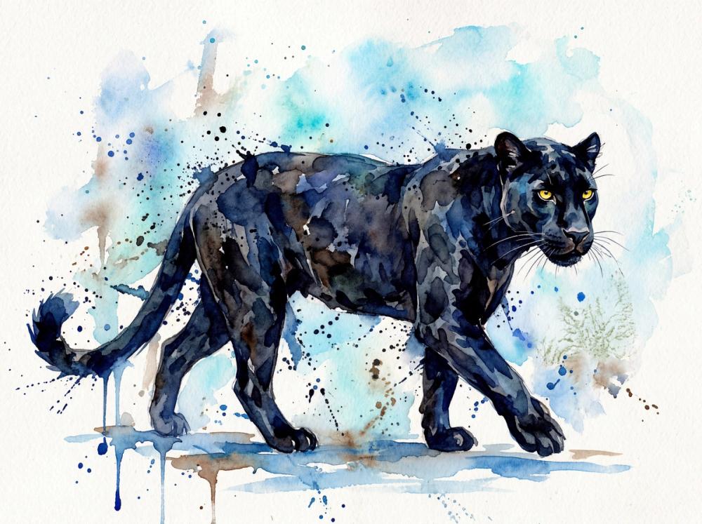 Puma - Watercolor Predators Series