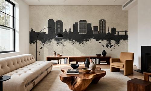 Norfolk Virginia Skyline Concrete