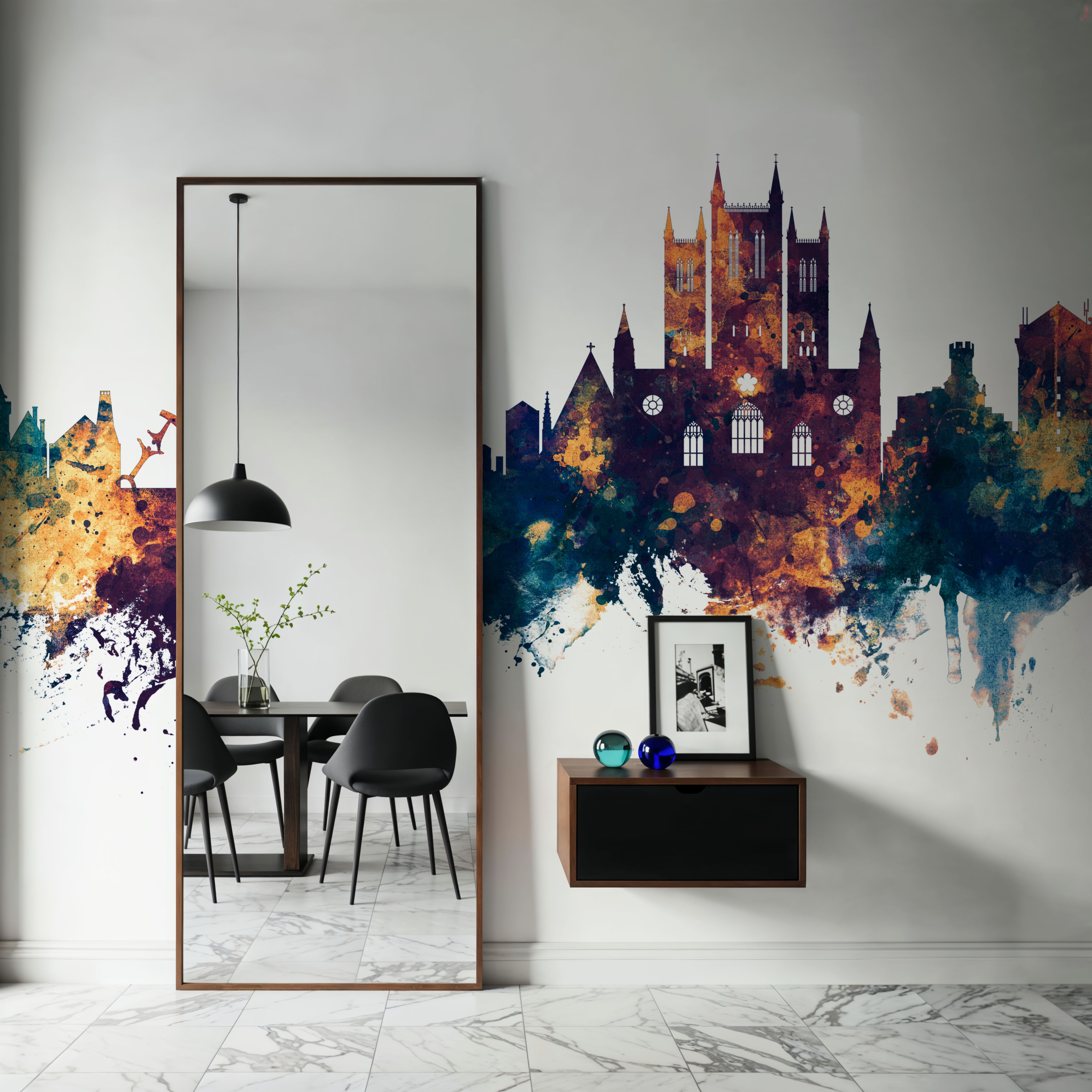 Lincoln England Skyline Blue & Bronze