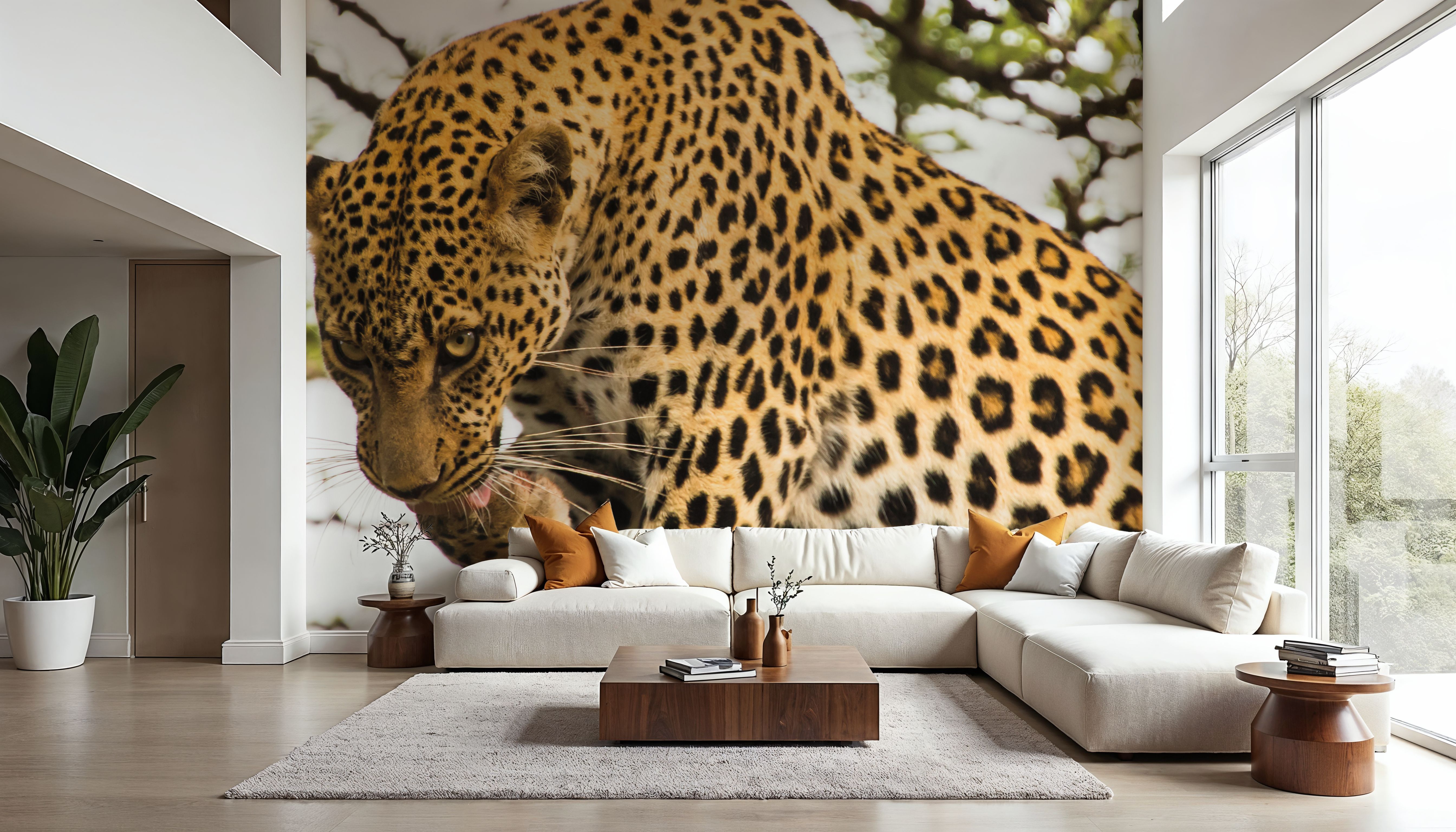 Leopard After Lunch, Papier peint