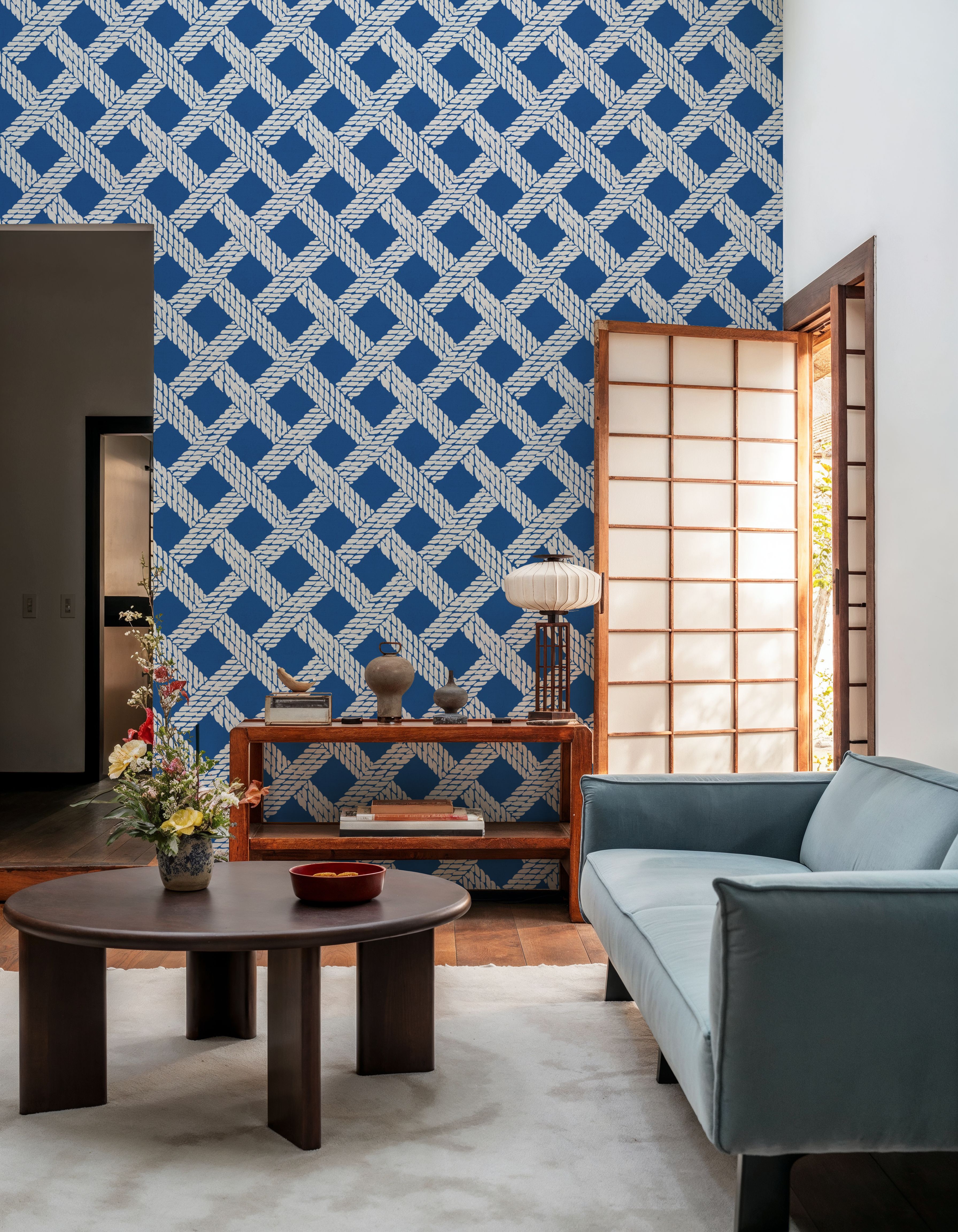 Seafood Shanty White On Blue I