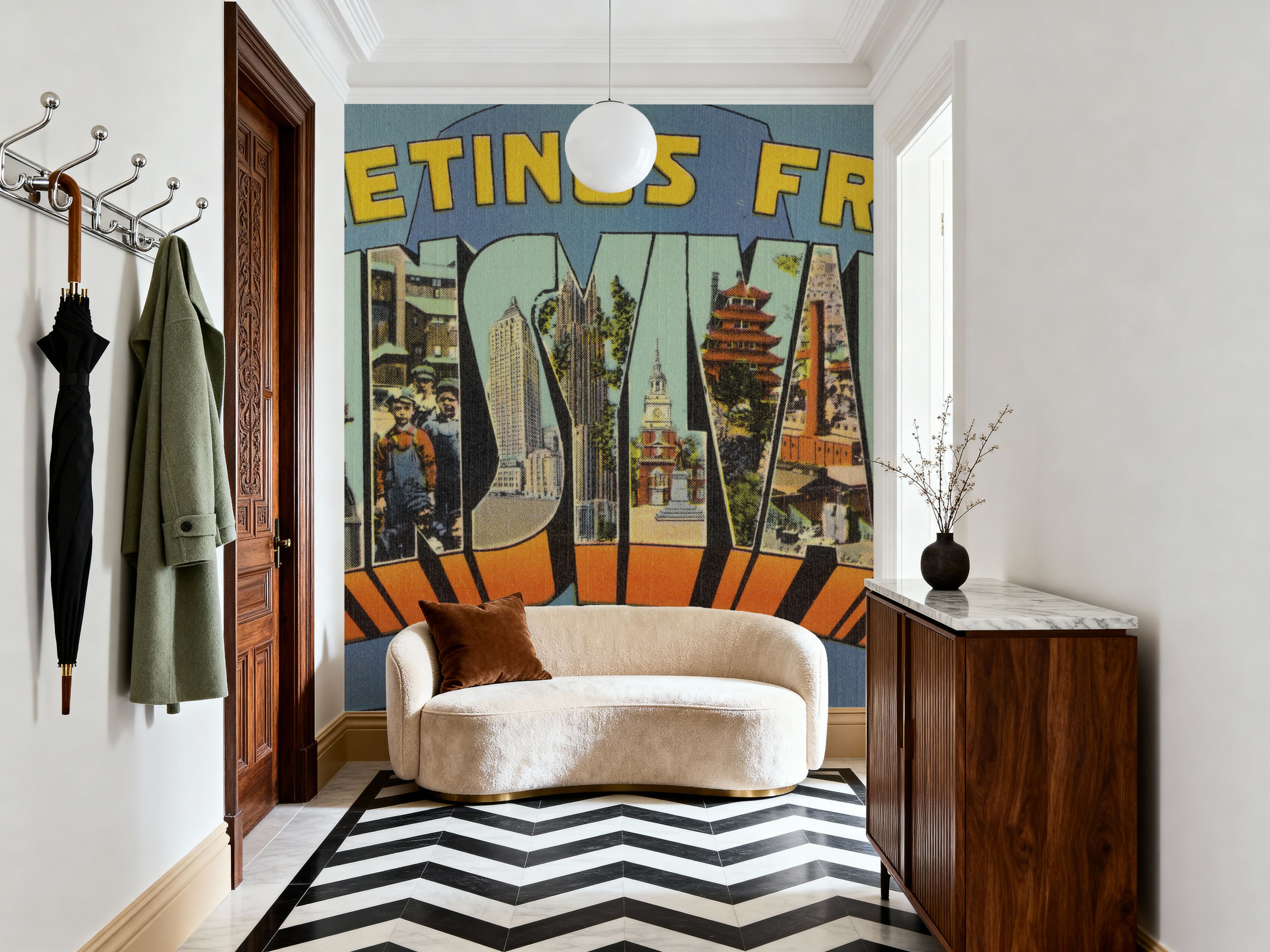 Greetings from Pennsylvania - Screenprint Postcard