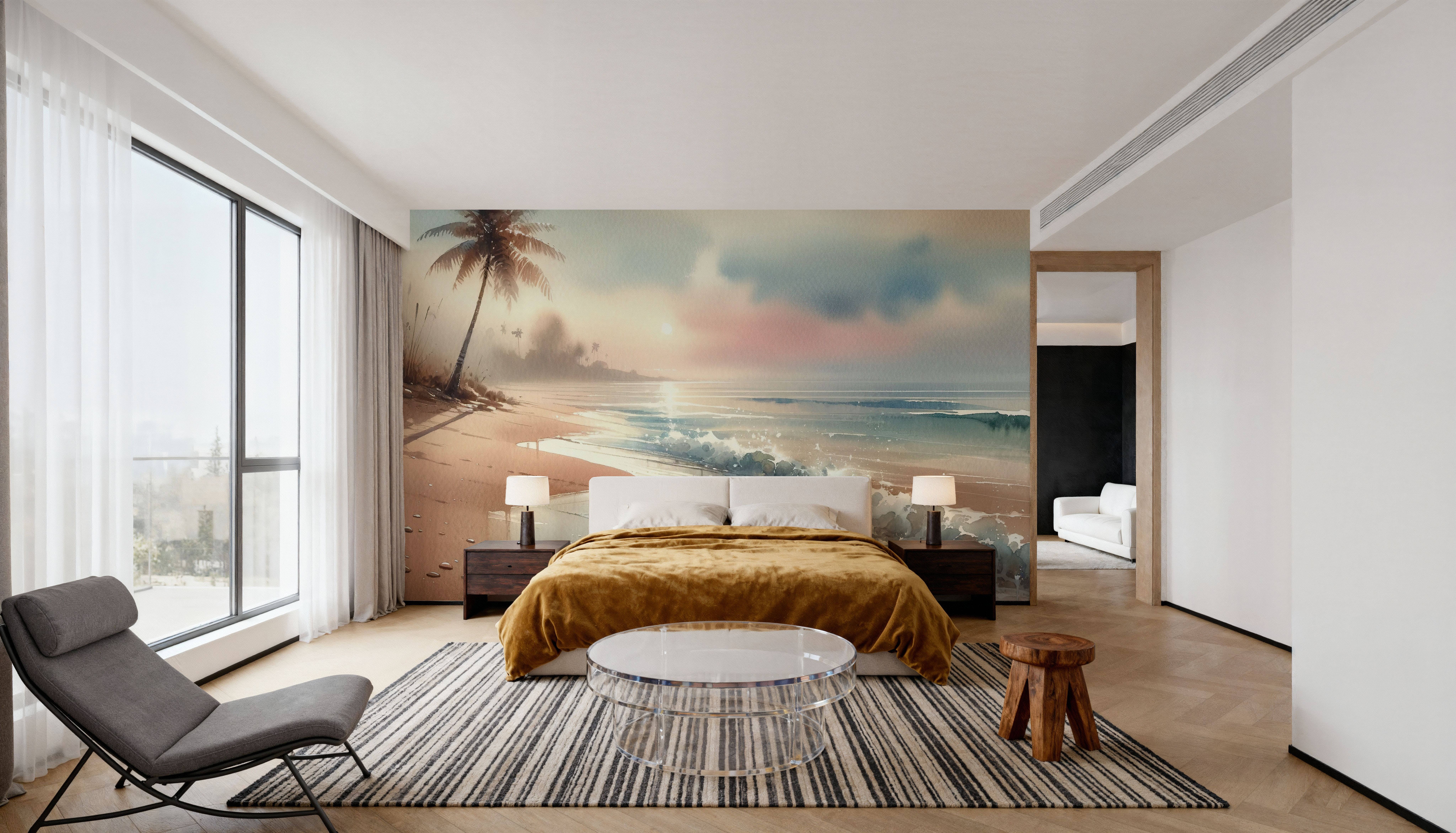 Calm Tropical Beach Sunrise, Wallpaper