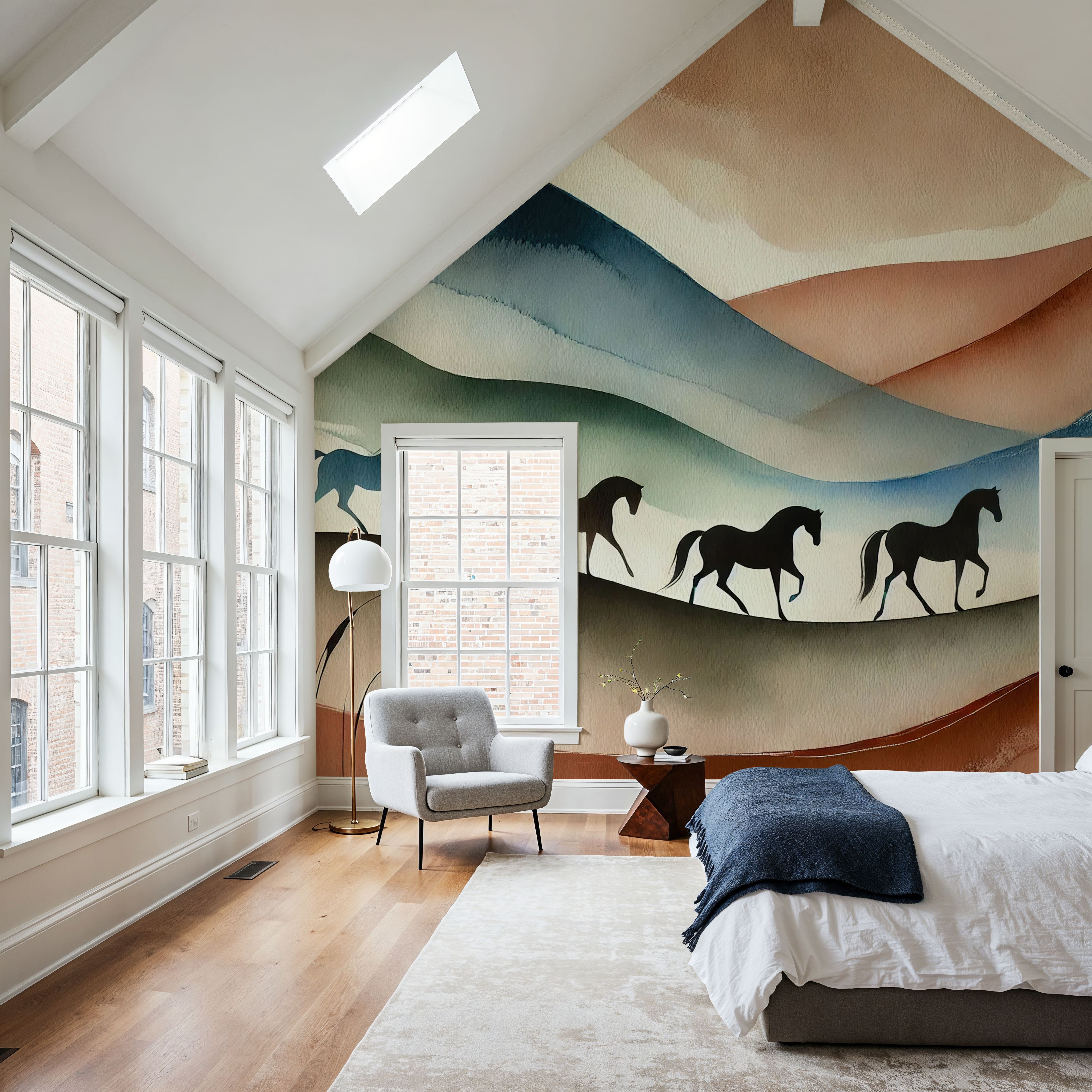 Tranquil Horse Escape in Art Deco