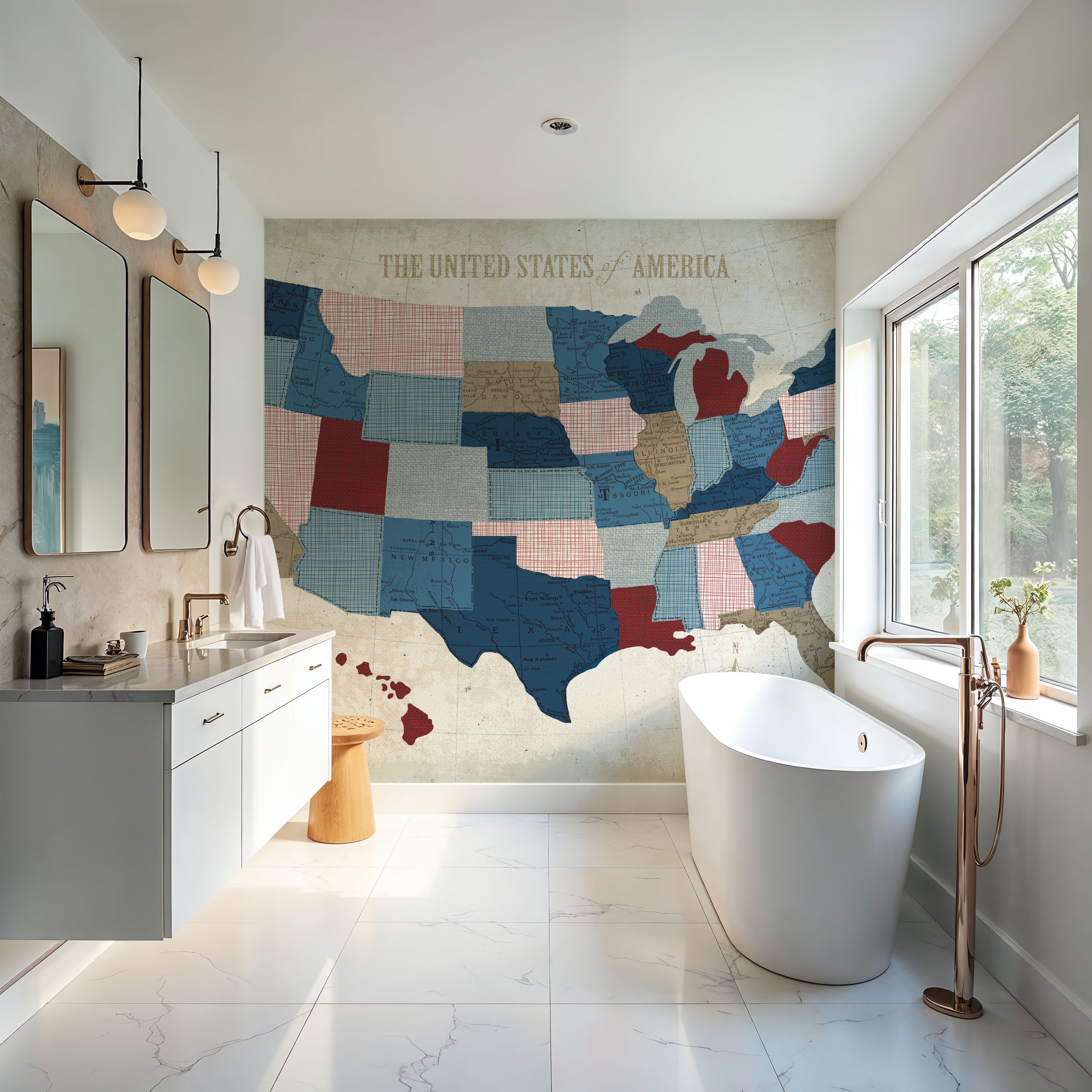 USA Modern Vintage Blue