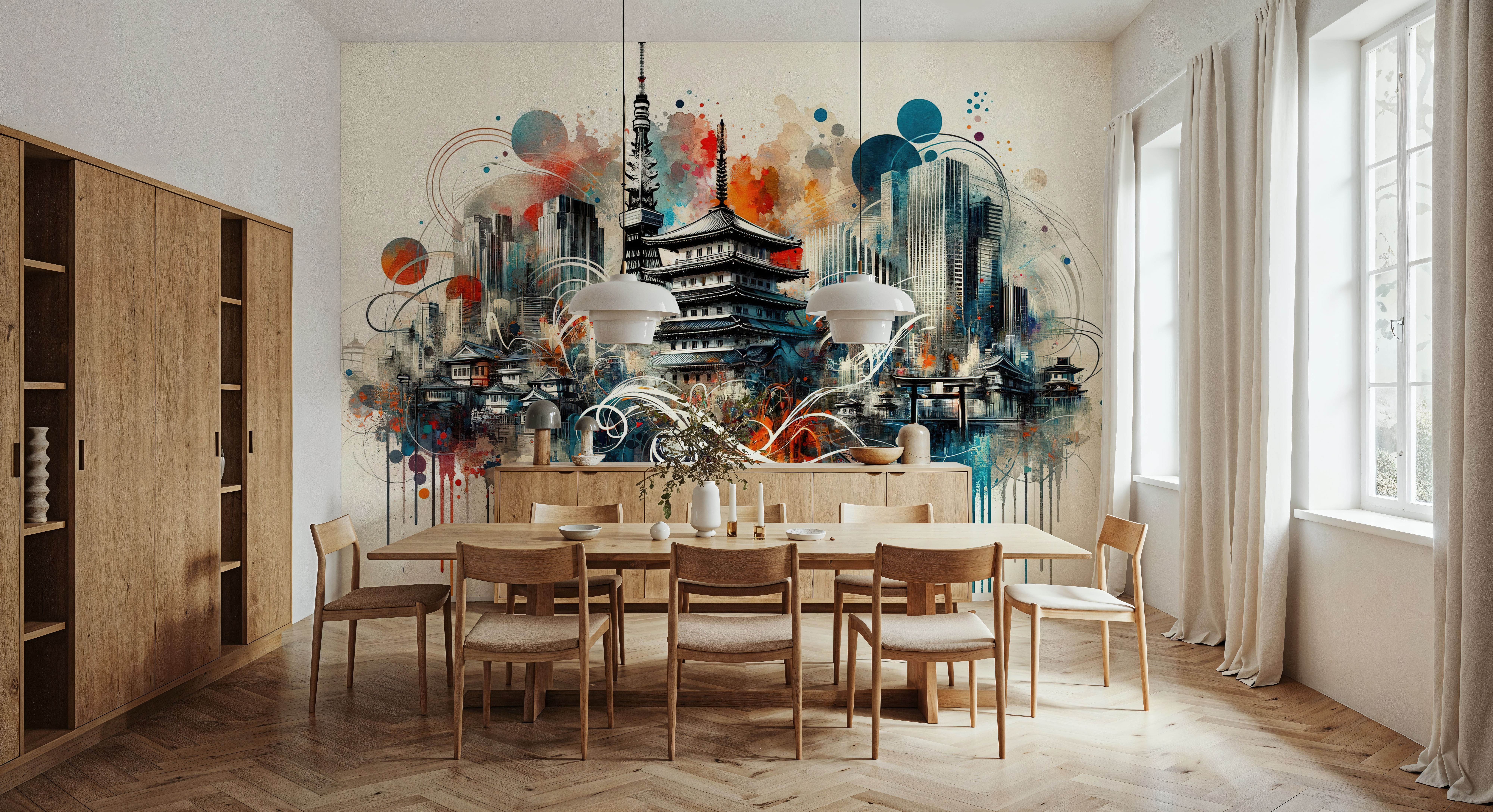 Watercolor Skyline Tokyo I