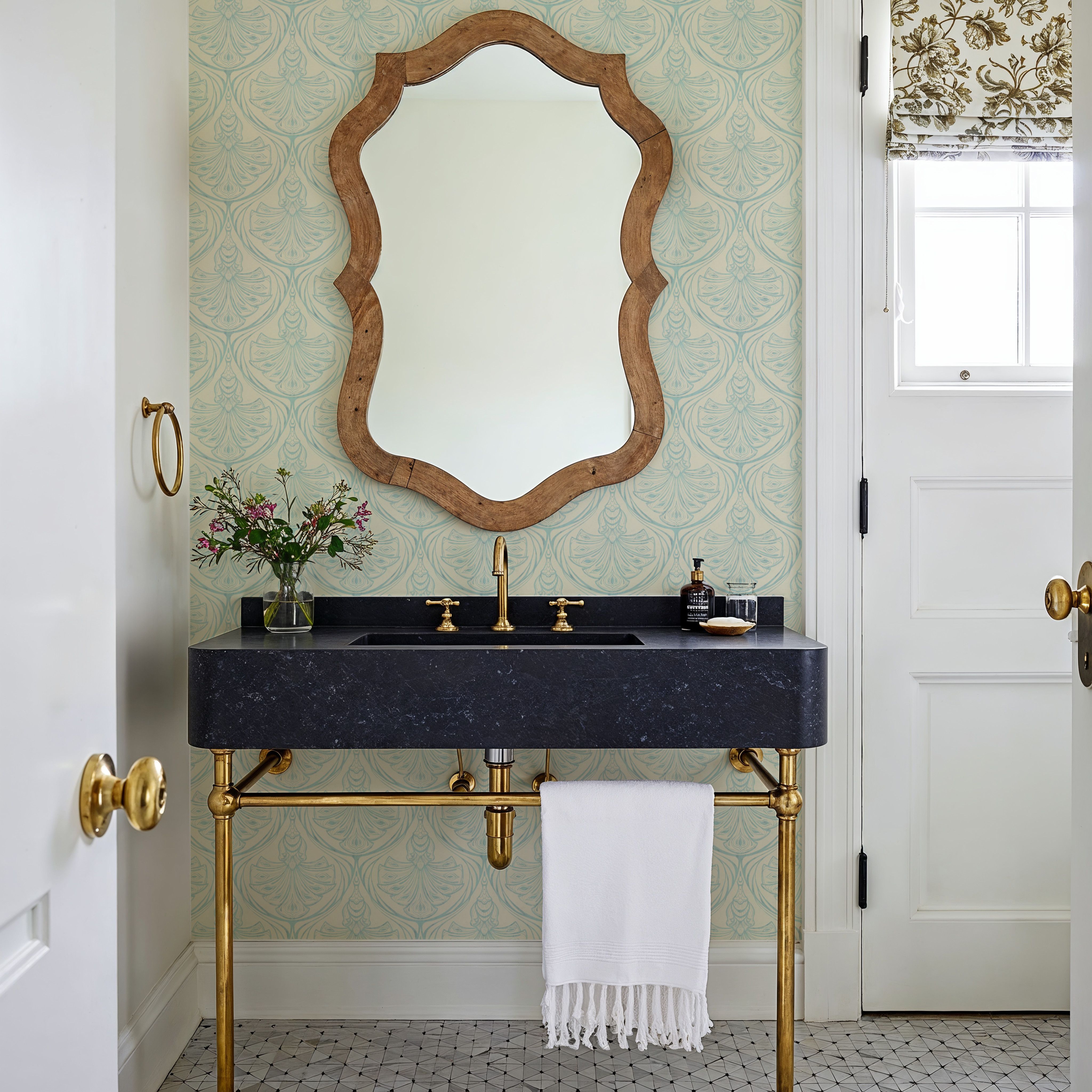Art Deco Peacock Scallops, French Blue