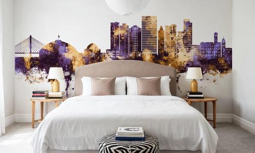 Tacoma Washington Skyline Purple & Gold