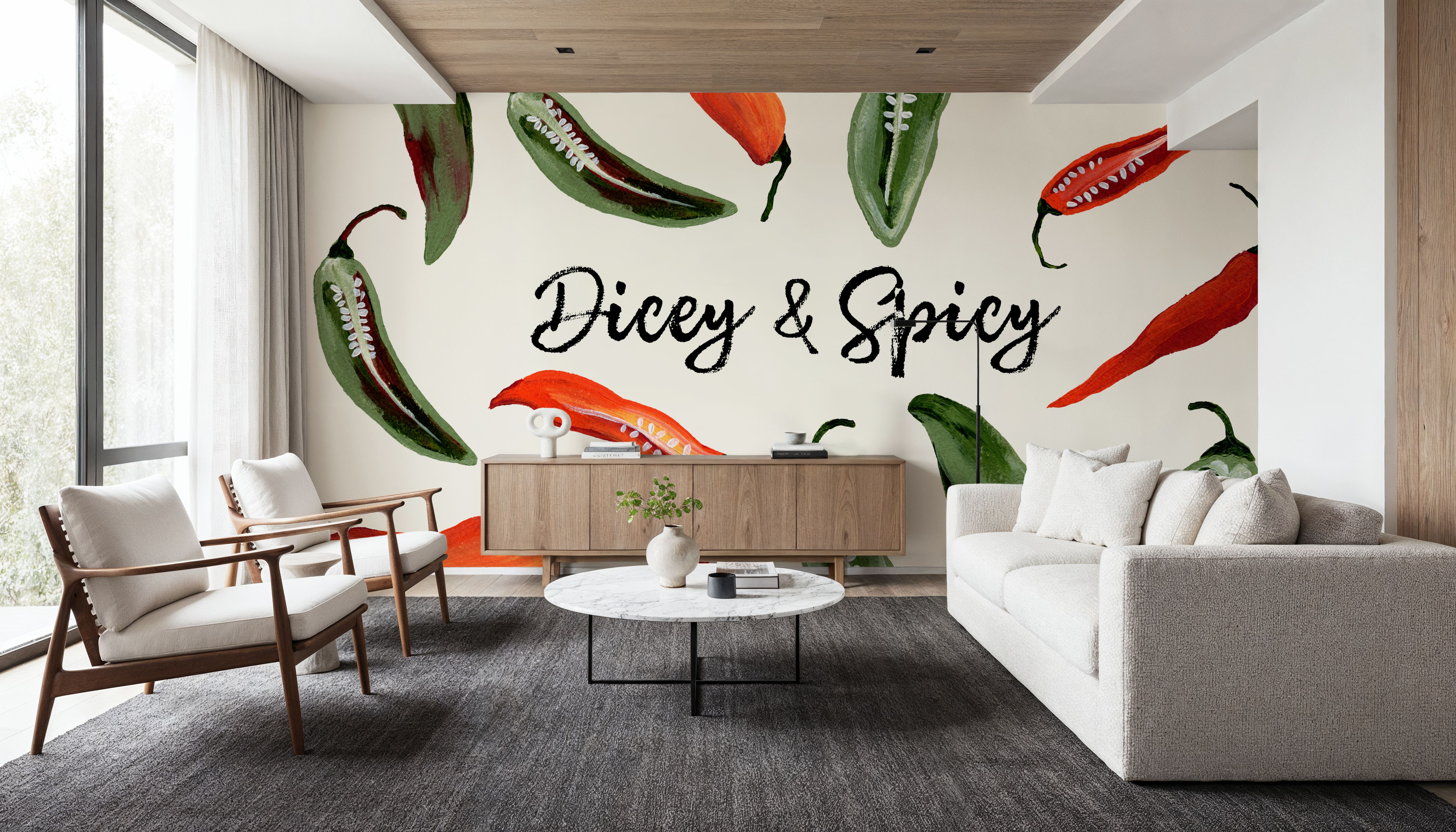 Dicey and Spicy, Carte da parati