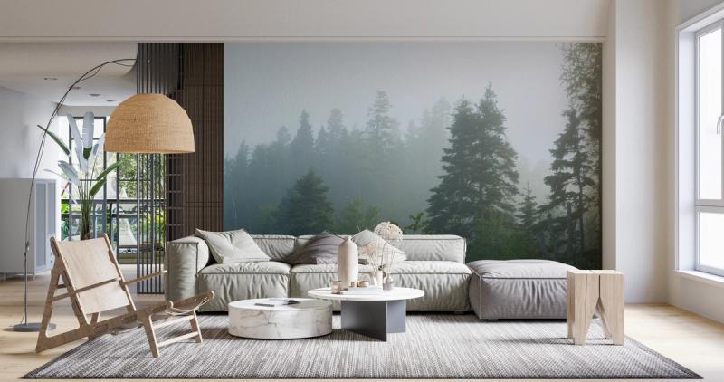 Canadian Fog wallpaper mural 100% PVC-free and non-toxic