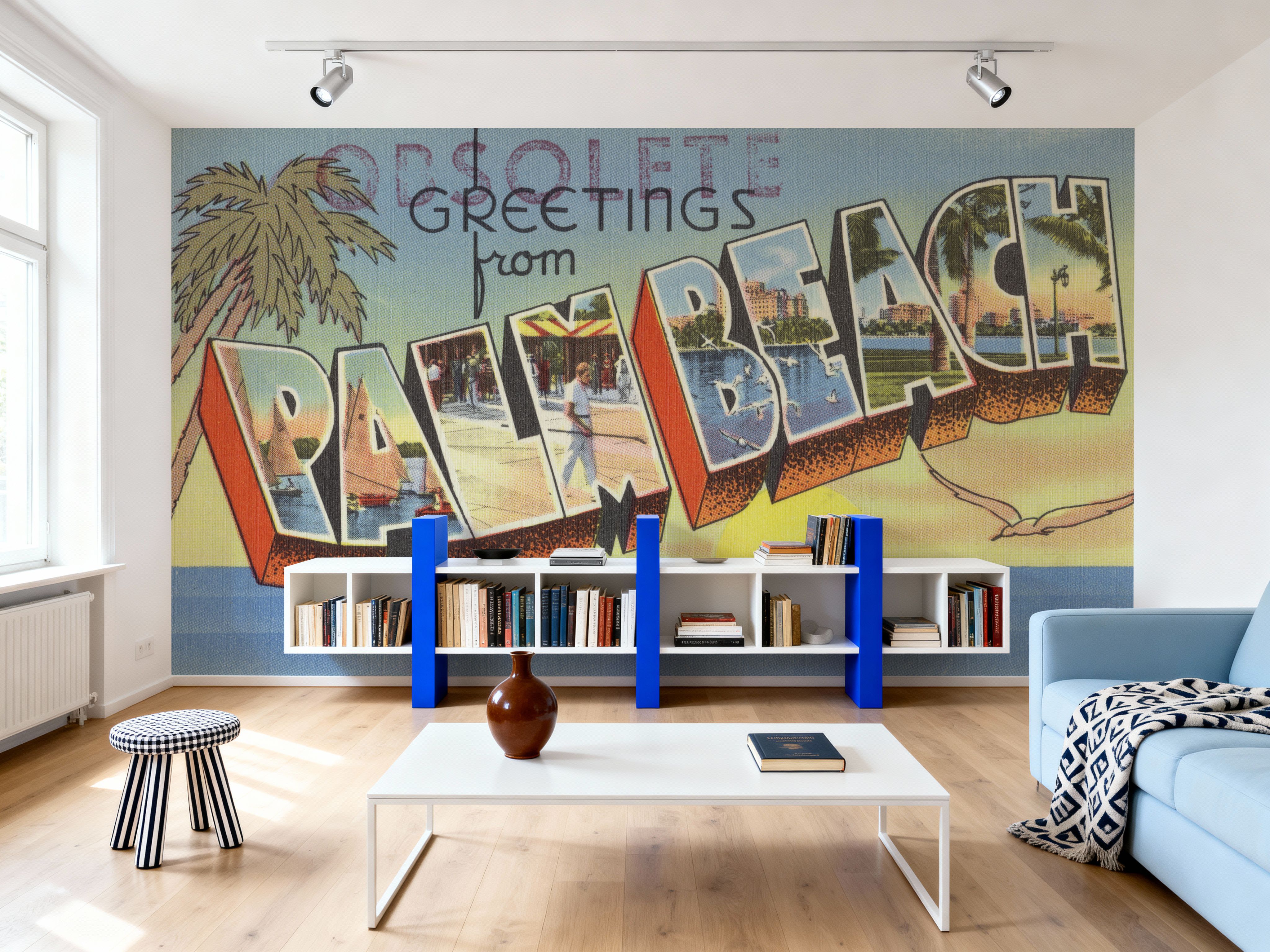 Greetings from Palm Beach - Screenprint Postcard